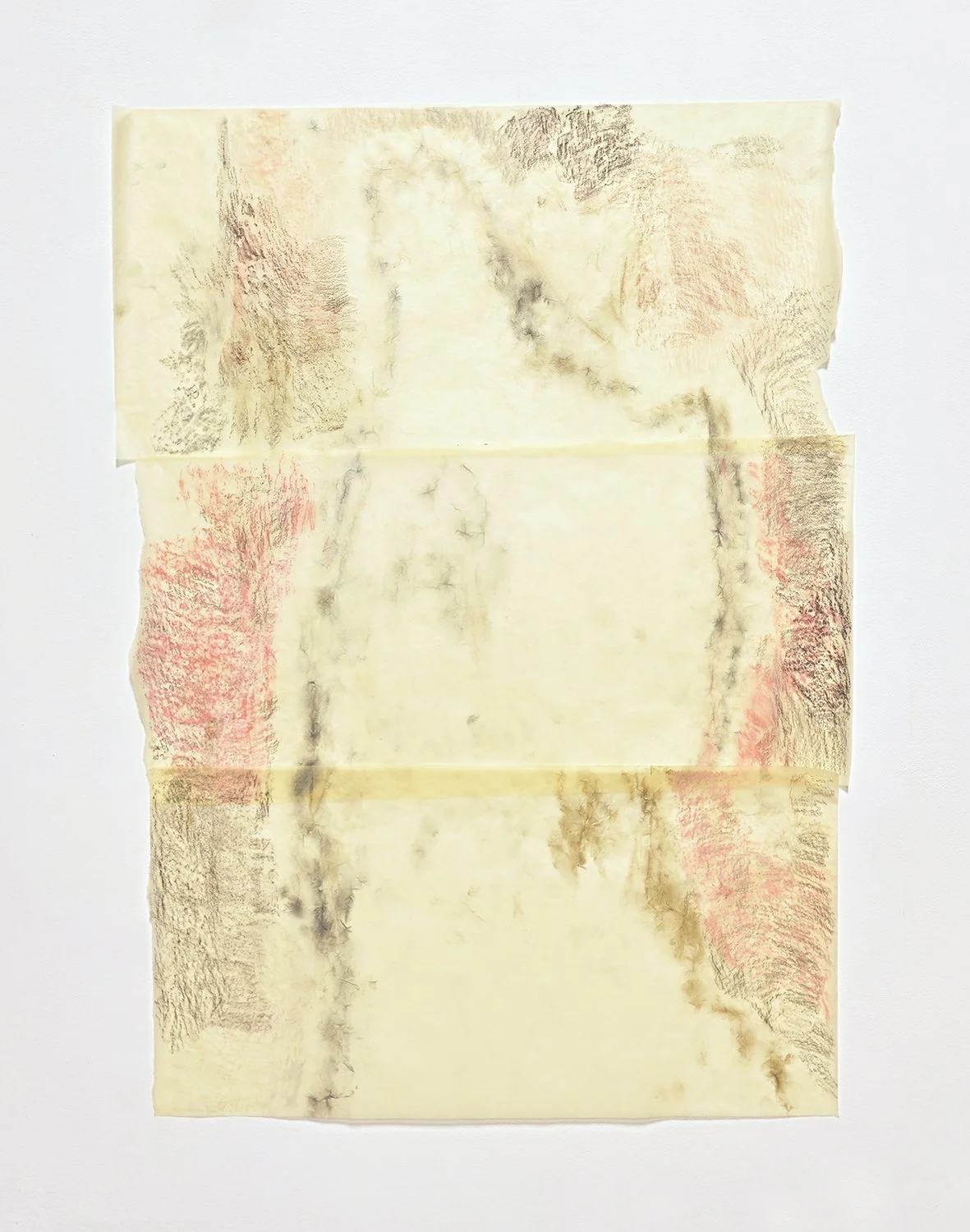 Mica , pastel on vellum on rice paper, 27 x 23 inches