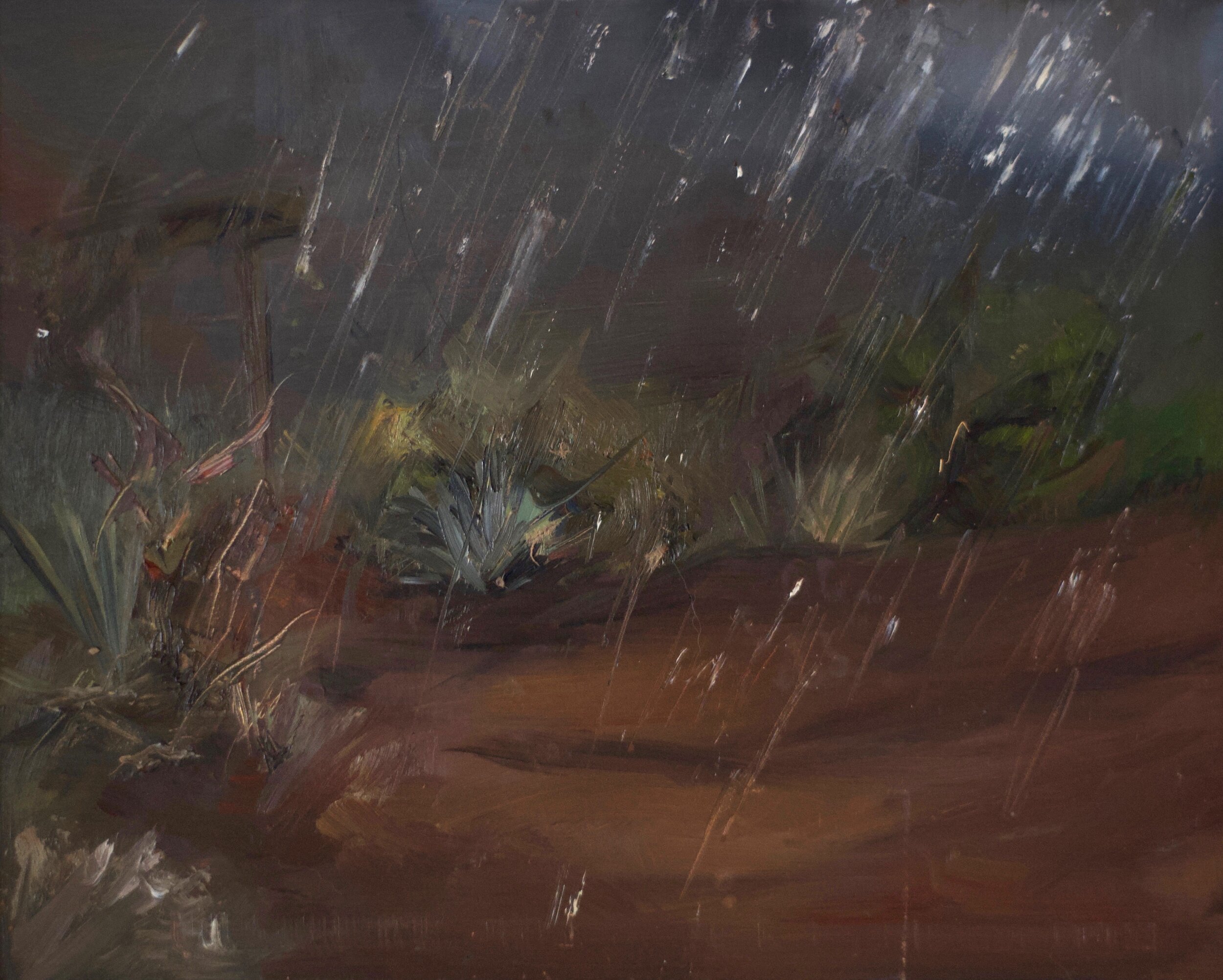 Sedona Rain, 2019, oil on panel, 8 x 10 in / 20 x 26 cm