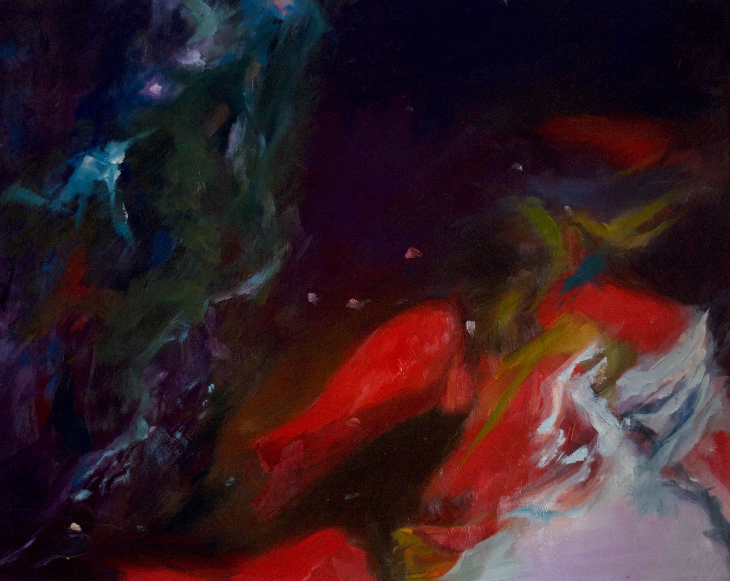 Don’t Be Koi, 2019, oil on panel, 10 x 8 in / 26 x 20 cm