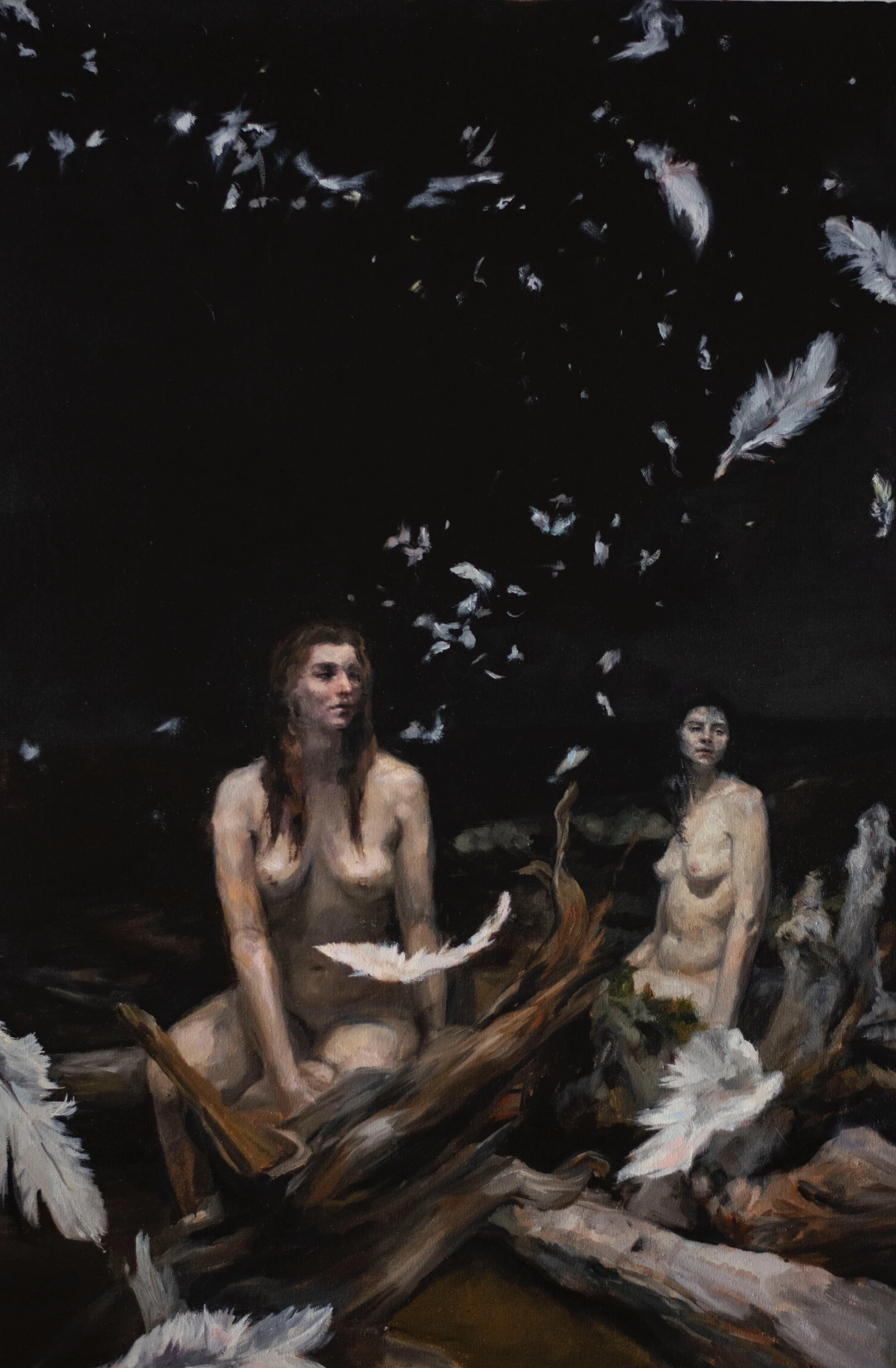  The Sirens, 2019, oil on canvas, 24 x 36 in / 60 x 91 cm  