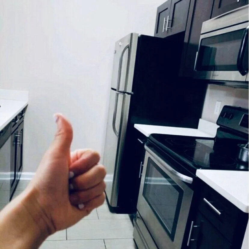 Freshly cleaned kitchen appliances and countertops after professional house cleaning by Rosie Cleans in Morris County, NJ