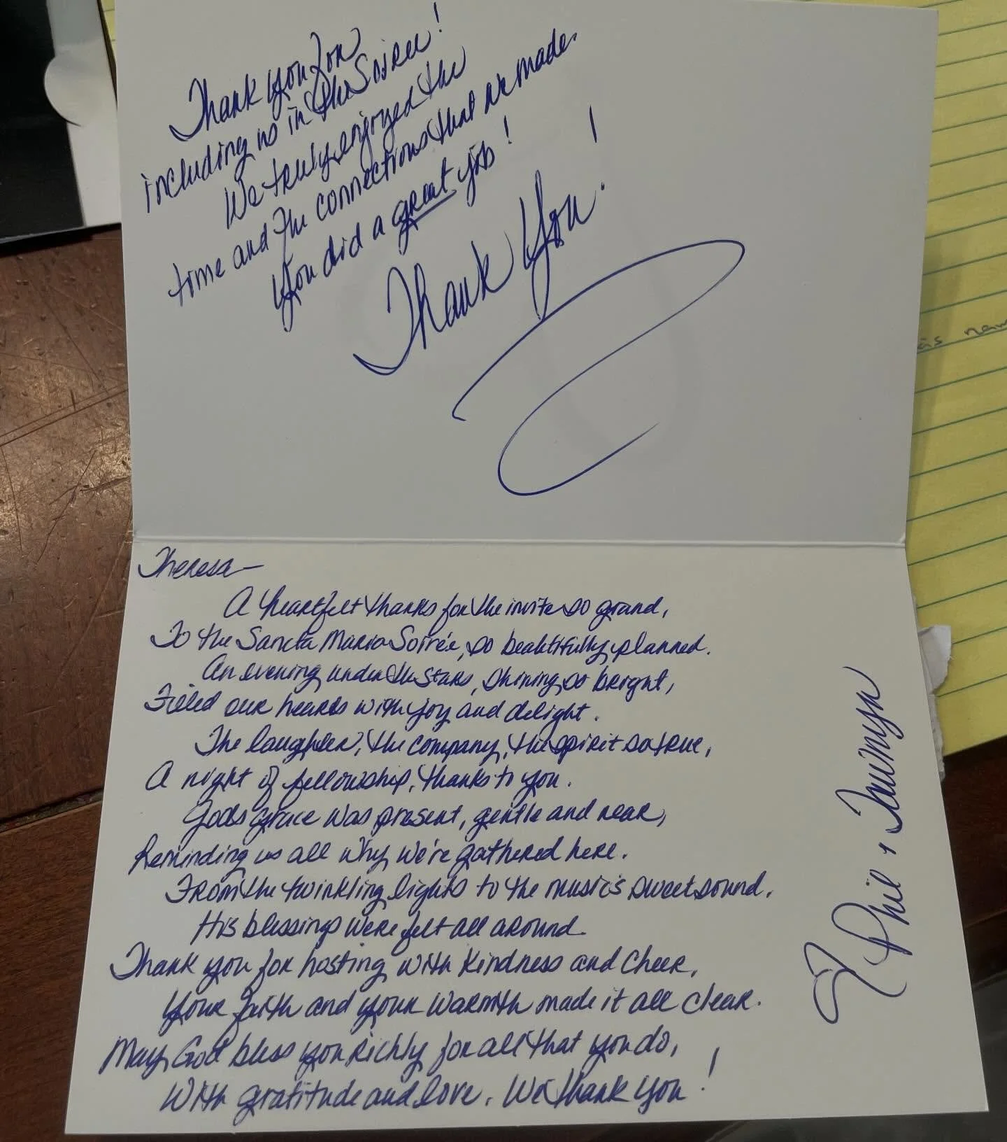 Here is a beautiful testimony/thank you from one of our generous donors from last year&rsquo;s Soiree. We&rsquo;re so grateful for all of you who have helped support Sancta Maria and who continue to help this community thrive and grow!