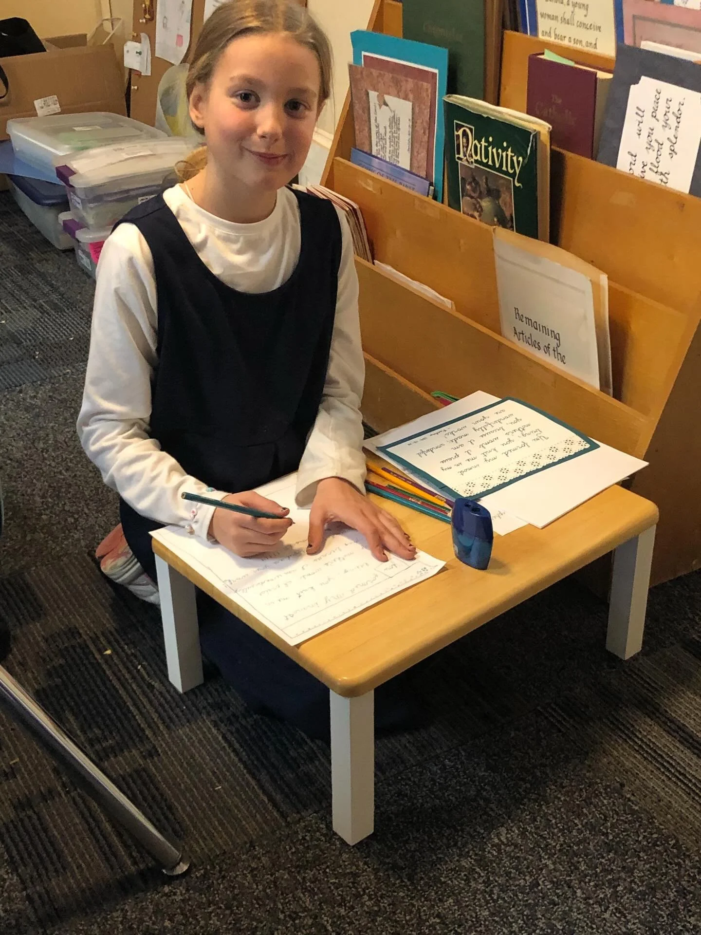 Students from our Elementary Class hard at work!