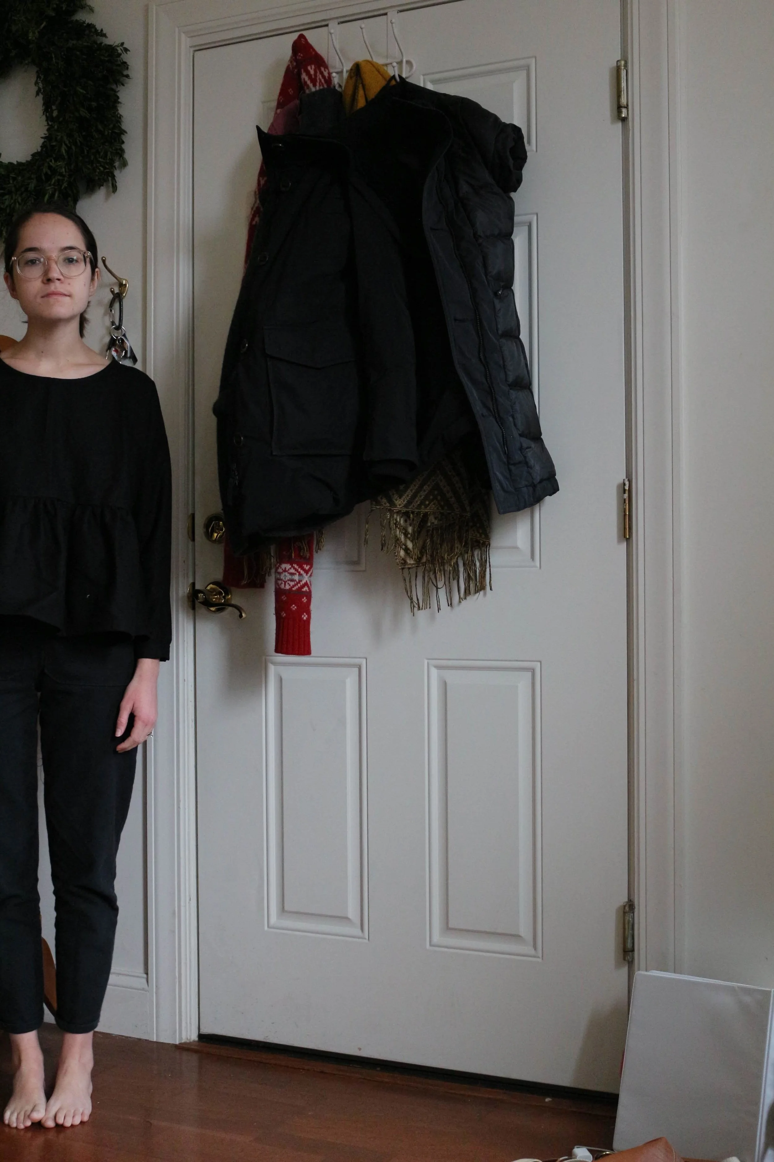  self portrait, black ruffle top, 2018 