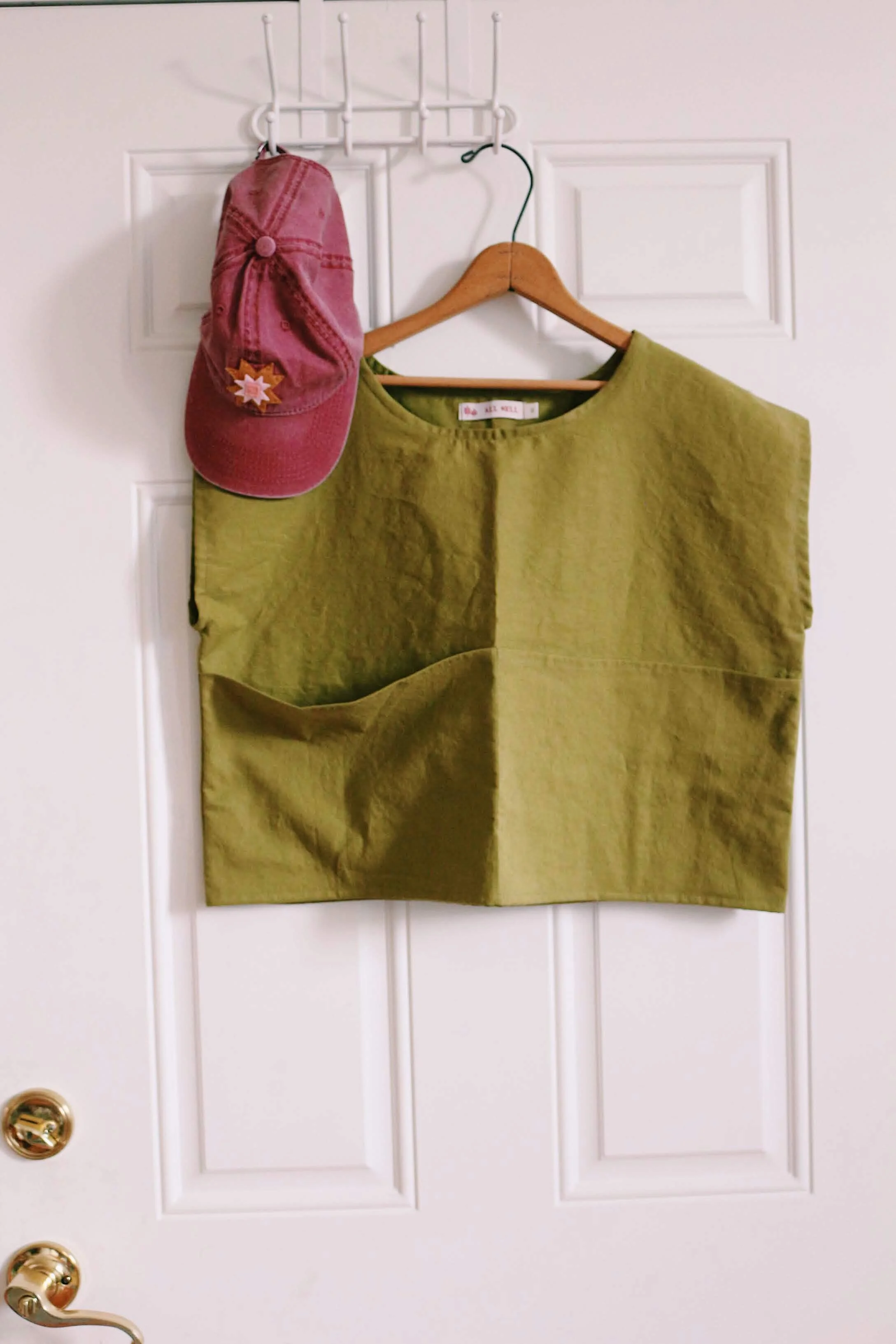 big pocket box top in moss plus my favorite hat, 2018