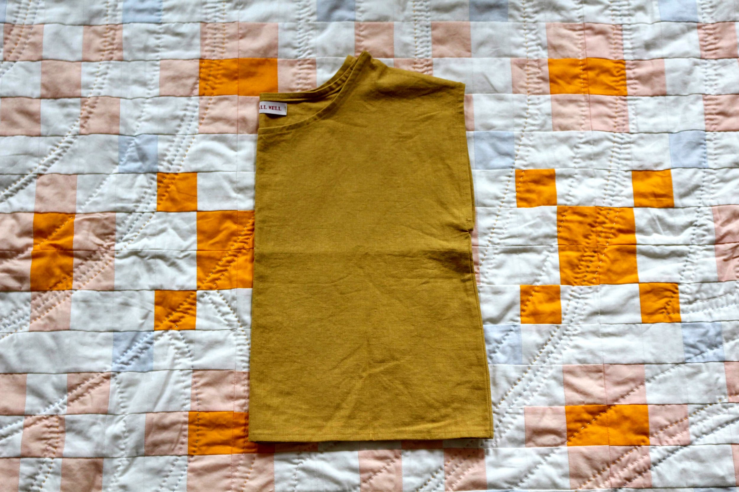  box top on top of handmade quilt, 2018 