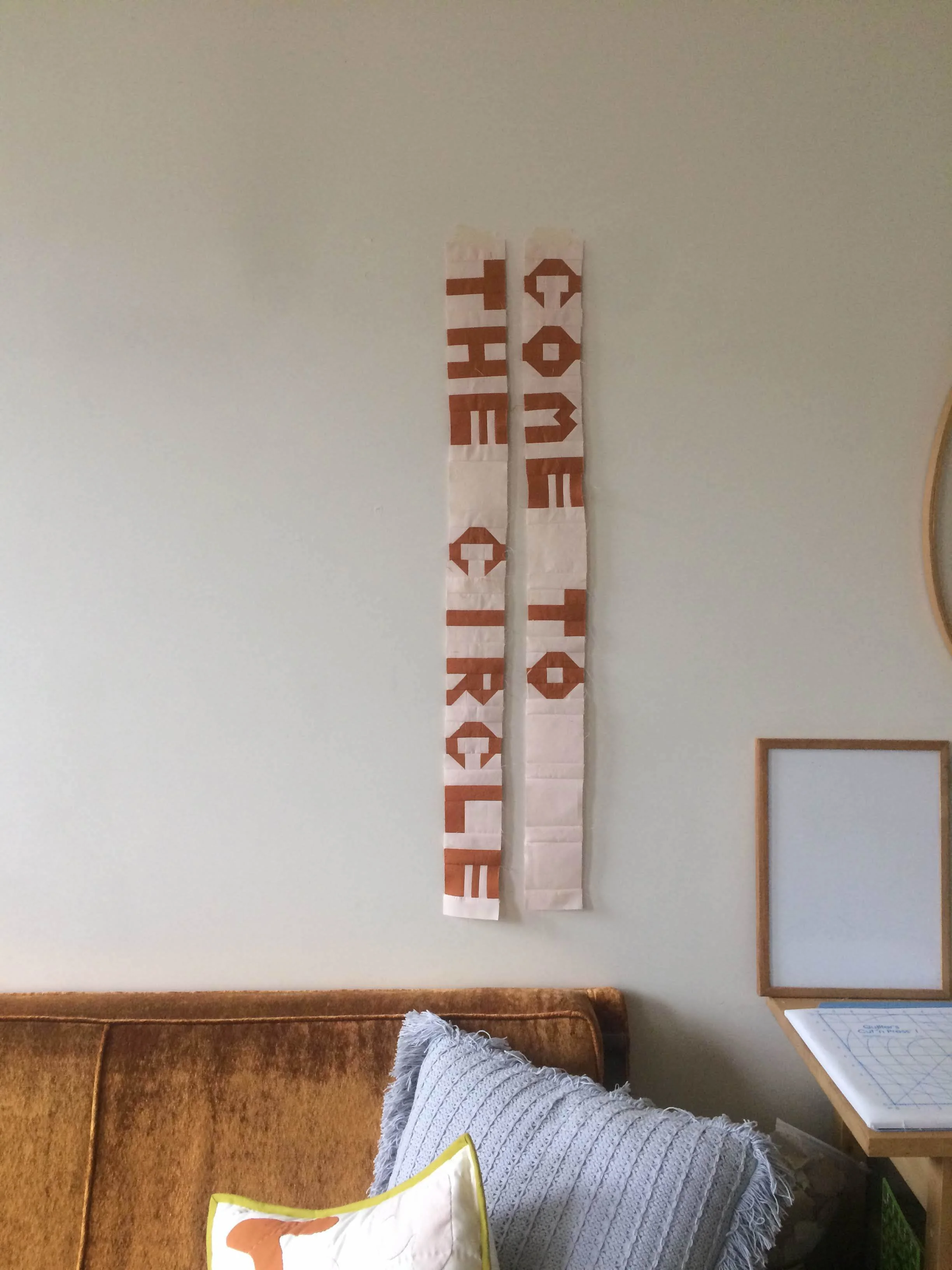  patchwork text banner, cotton, 2018 
