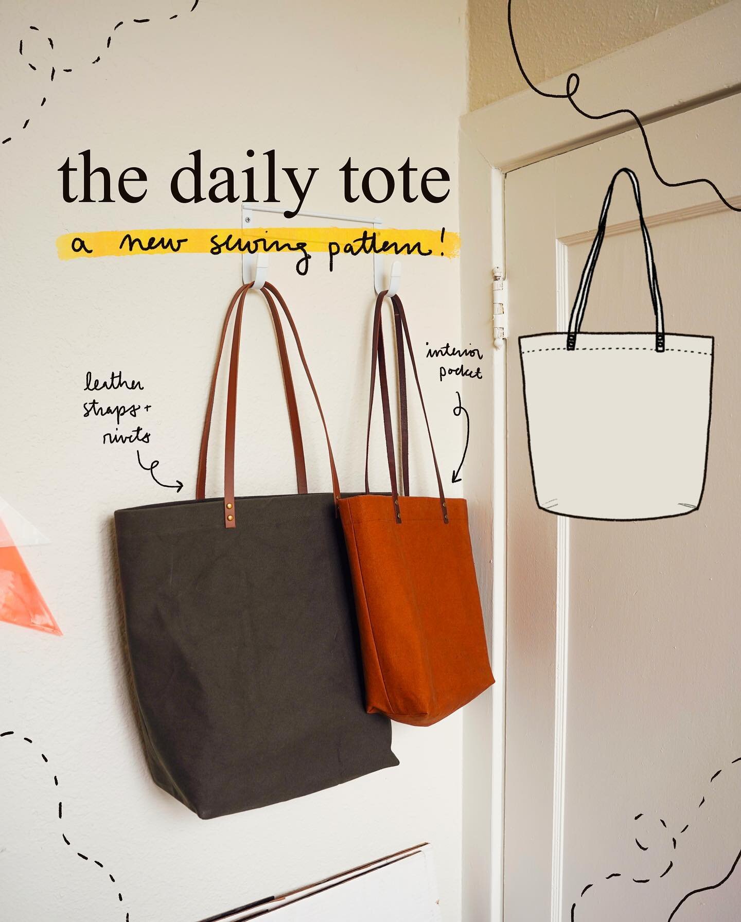 ✨Two days left to pre order HOW TO SEW CLOTHES and get our brand new PDF sewing pattern, the DAILY TOTE, as a thank you! ✨

The delight of the Daily Tote pattern is the elevated details (leather straps! rivets! thoughtful proportions!) mixed with the