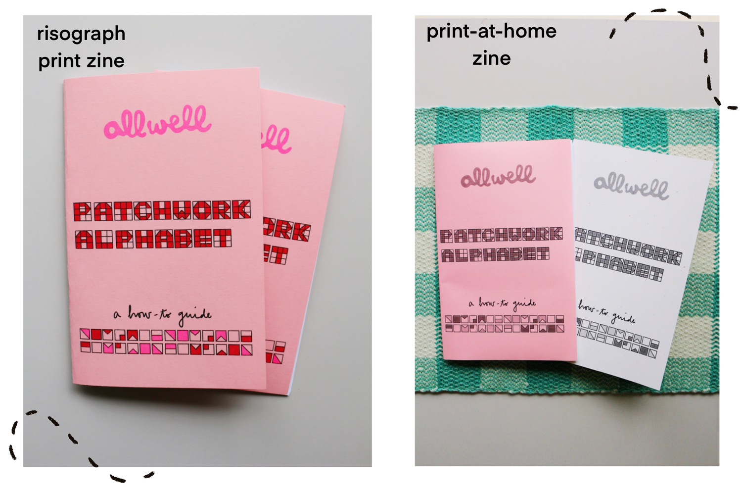 All Well Patchwork Alphabet Zine — all well