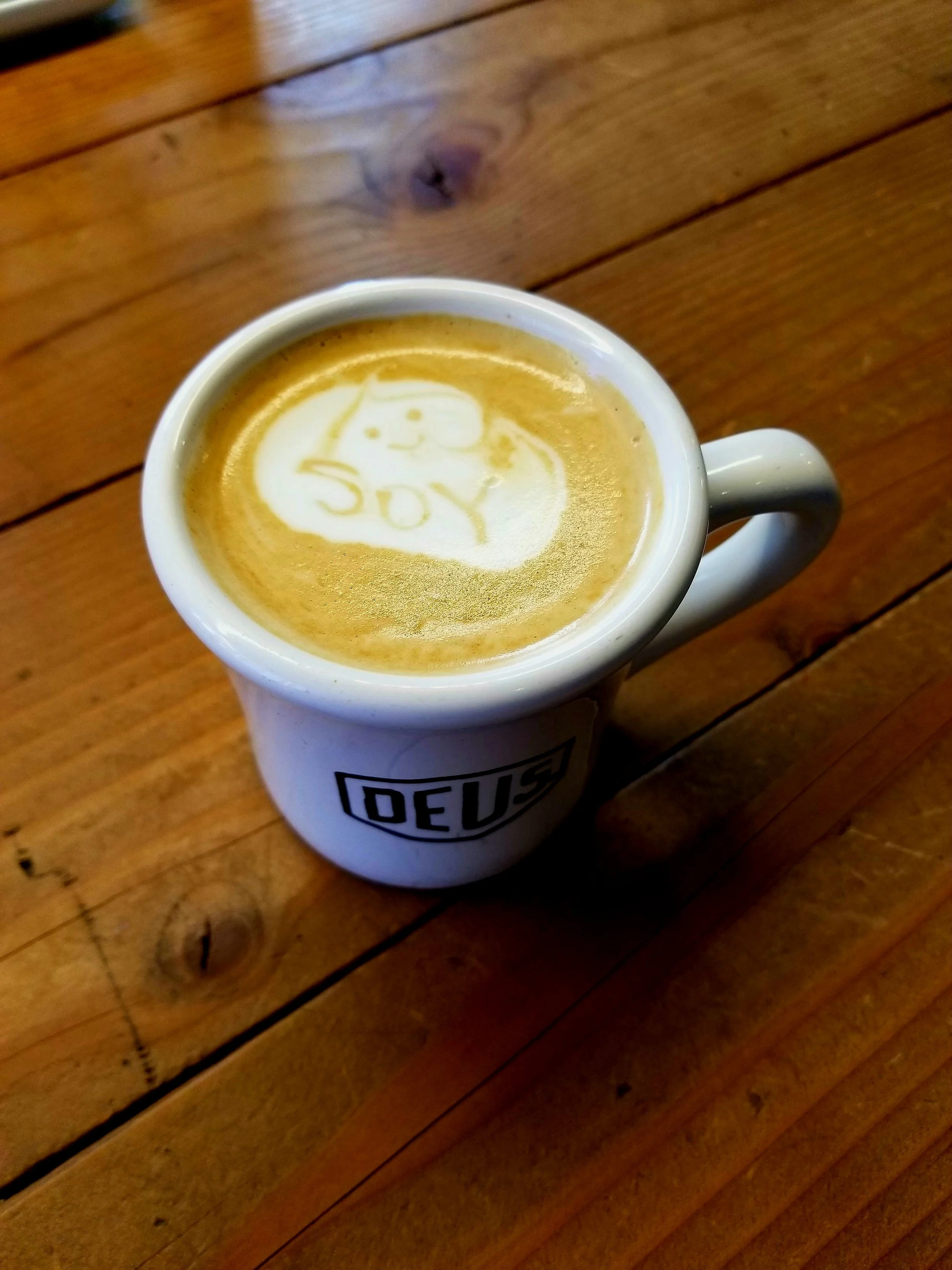 I love a soy latte that plainly and clearly identifies what it is. 