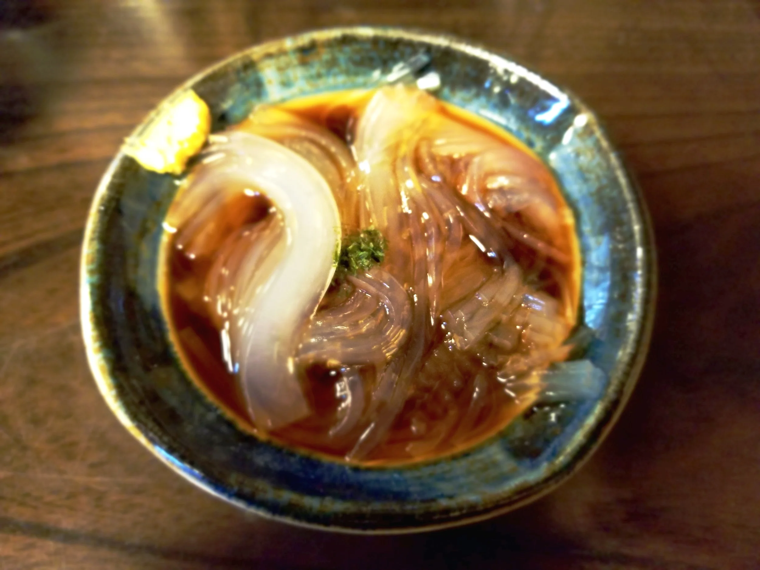 Takemura ( in Akihabara, Tokyo ) Tokoroten kuromitsu 