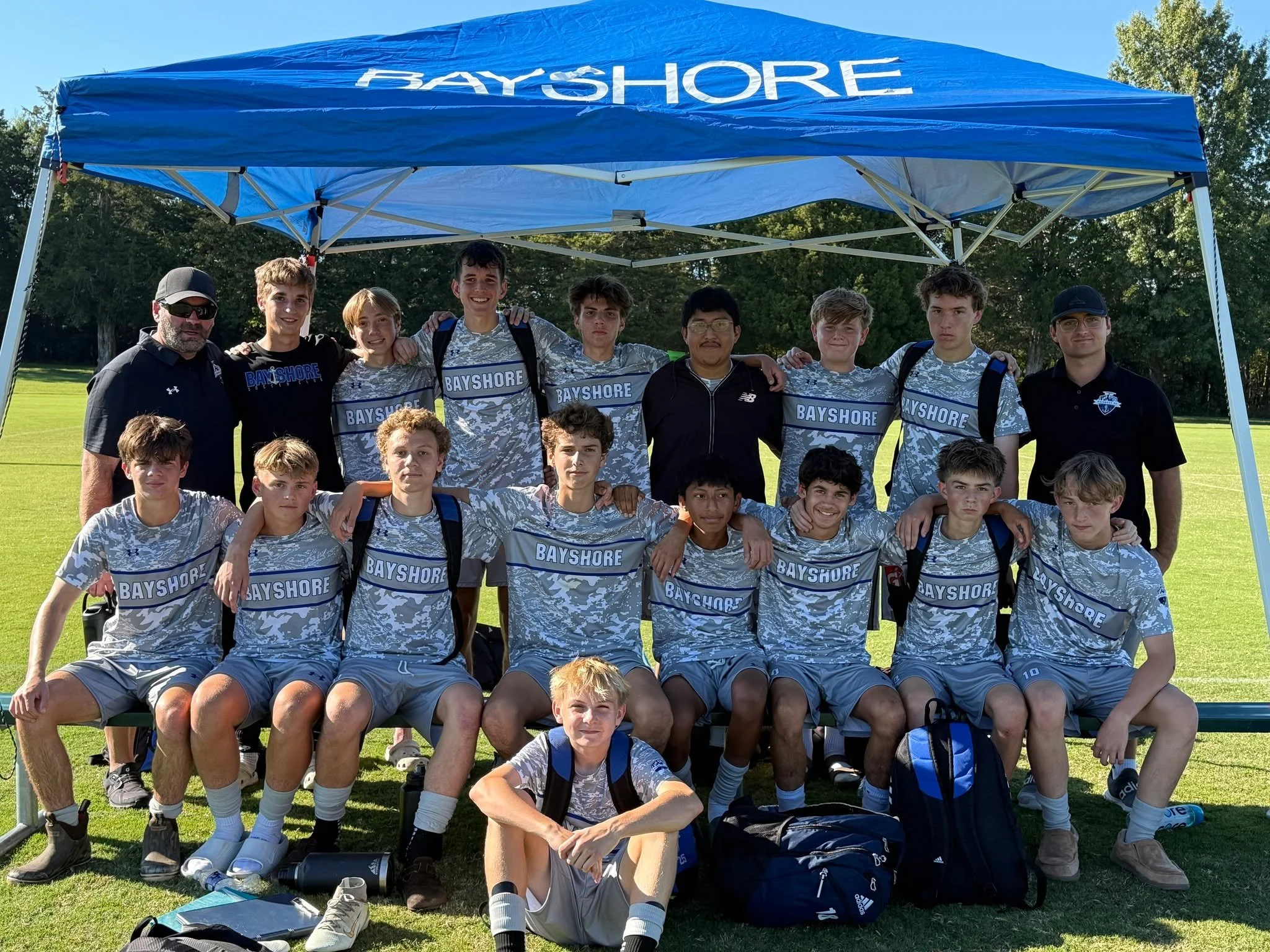 Bayshore Blues hosted City Sporting Club Black on Sunday. After going down 1-0 in the first half, Micah Baugher tied it up going into halftime. Micah Baugher slotted two more just after half time, one winning off the goalie and the other a great cut 
