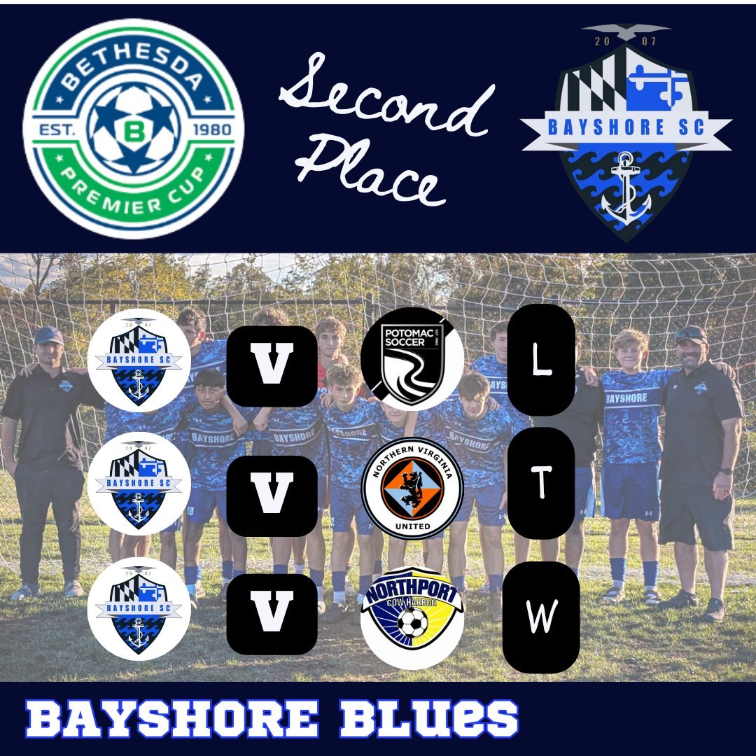 Bayshore Blues compete against top tier competition at the Bethesda Premier Cup and come away with a second place bracket finish! #BayshoreSoccerClub #BayshoreBlues ⚽🌊

@bethesdapremiercup
@mdsoccerplex