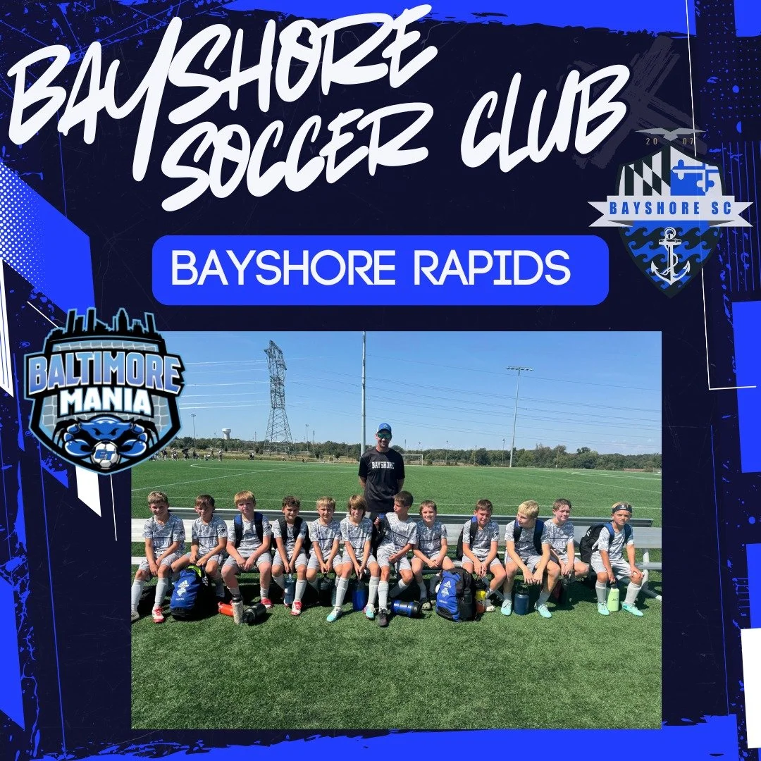 Good luck to Bayshore Rapids as they compete in the Baltimore Mania tournament this weekend! #BayshoreSoccerClub #BayshoreRapids ⚽🌊