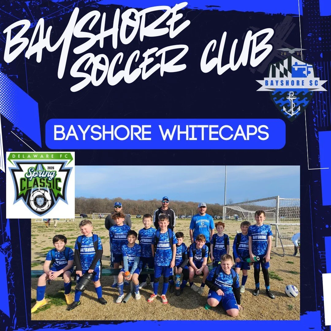 Good luck to Bayshore Whitecaps as they compete in the Delaware FC Spring Classic! #BayshoreSoccerClub #BayshoreWhitecaps ⚽🌊

@sidelinesoccersolutions 
@playdefc