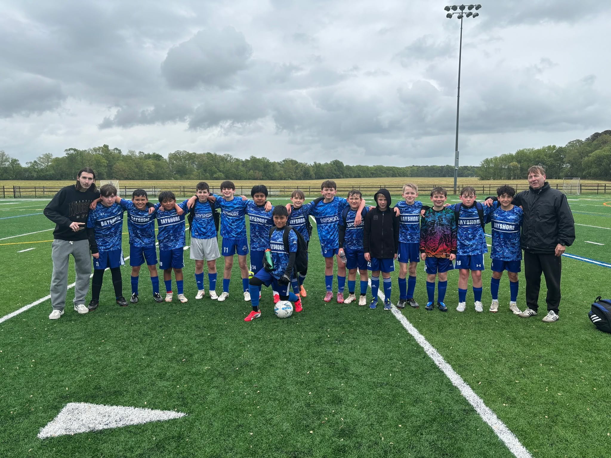 Bayshore Crew picked up a 3-1 win against Broadneck SC on rainy Sunday at Batts Neck Park!  David Chang scored two goals and James Shaw added one.  Wes Shepard went the distance in goal, making several key saves. #BayshoreSoccerClub #BayshoreCrew ⚽🌊