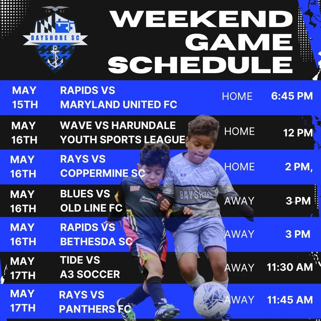 A big weekend for Bayshore SC! #BayshoreSoccerClub ⚽🌊