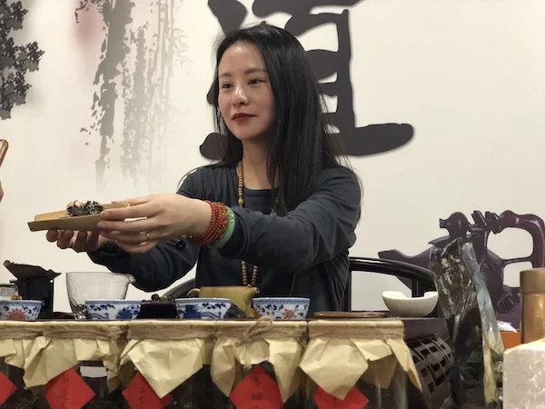Chloe, serving, sharing her teas, with such a distinguished grace and serene beauty.