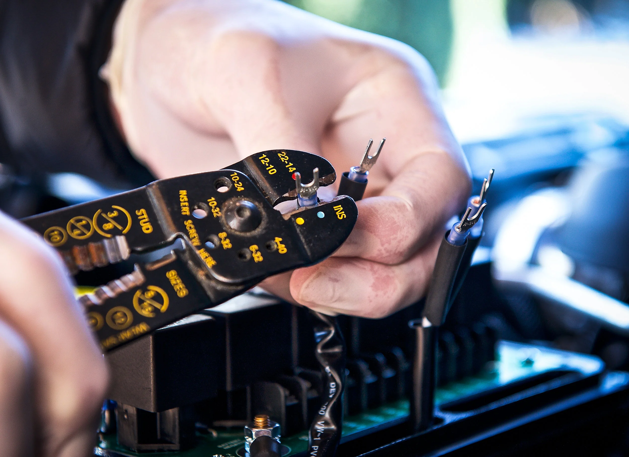 Crimping terminals...