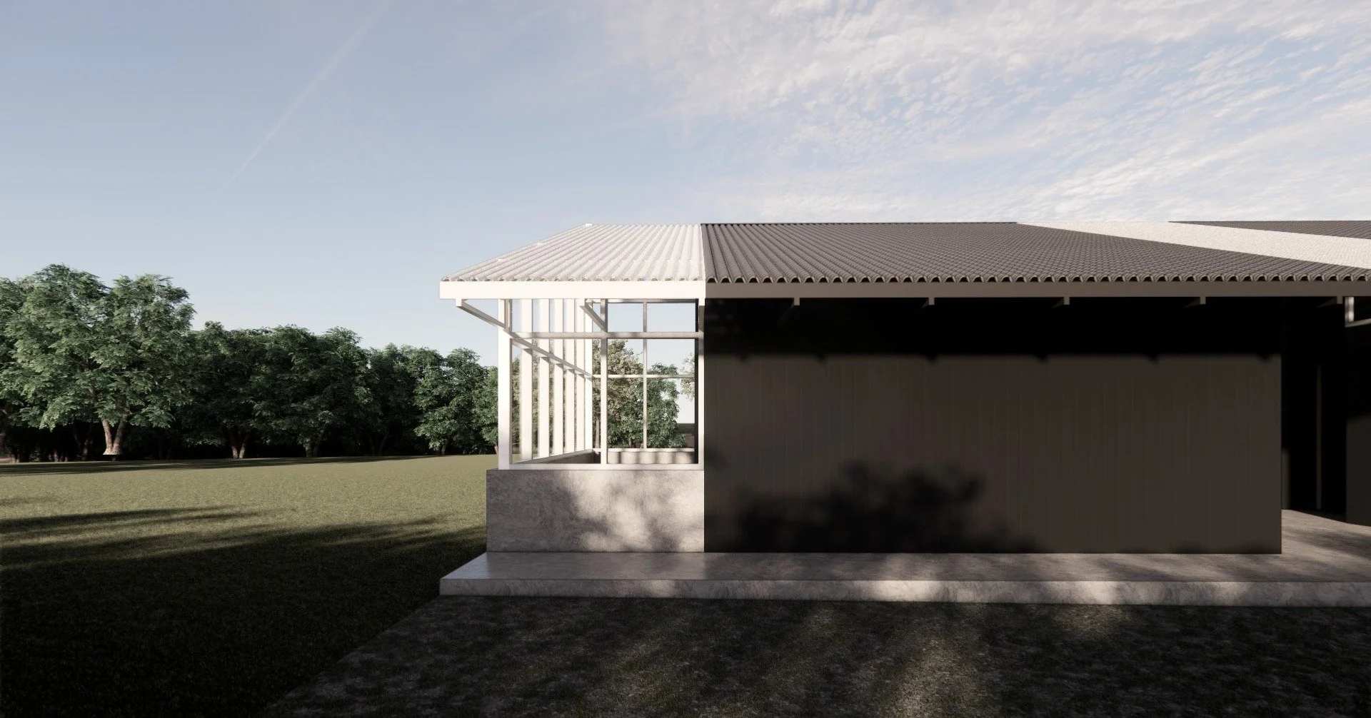 A study in contrast: bold black forms meet a modern greenhouse anchoring this artist retreat in light and contrast.

#HudsonValley #ModernArchitecture #WoodlandRetreat #IndoorOutdoorLiving #DesignInNature #ArchitecturalDesign
