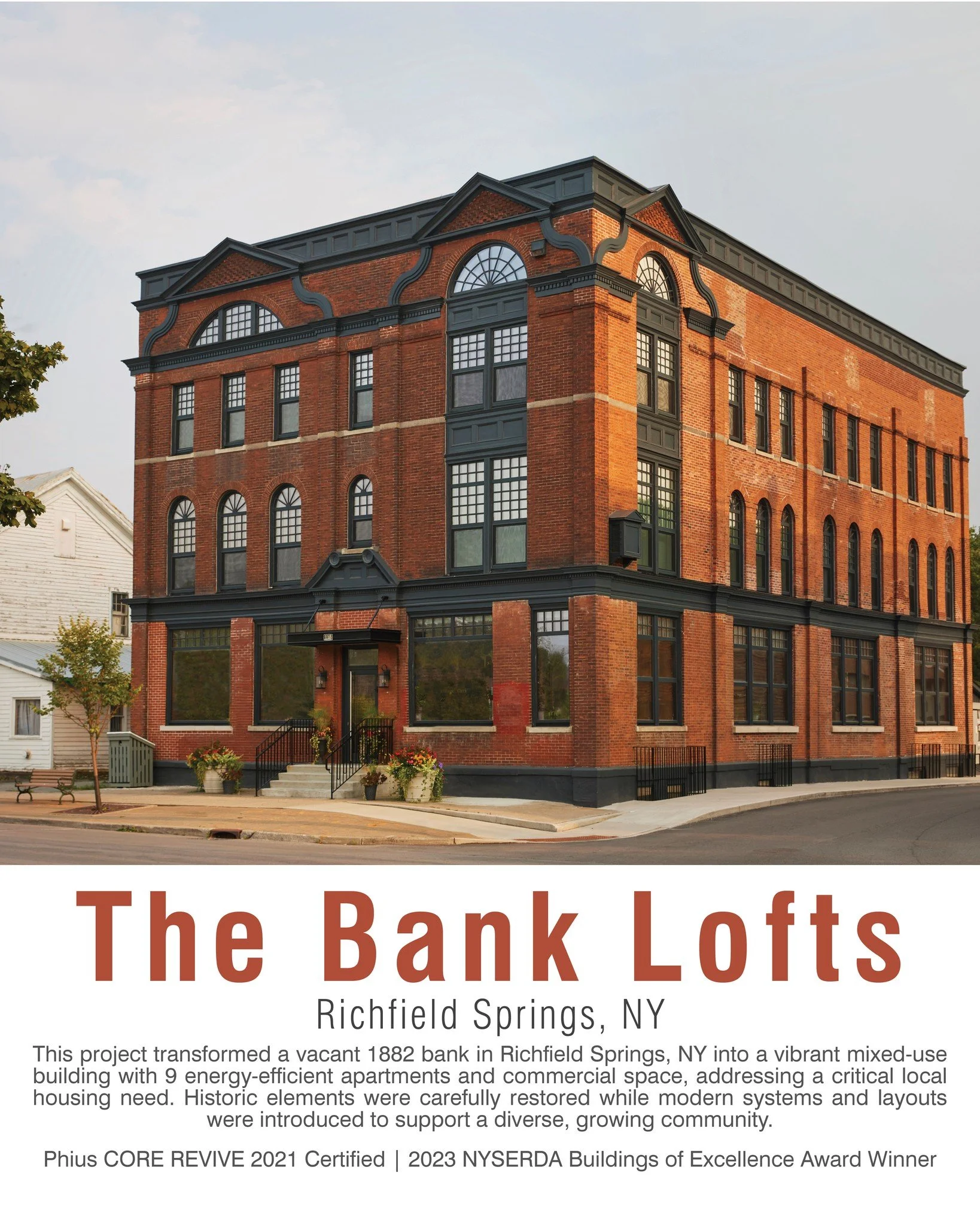 We&rsquo;re honored to share that River Architects has received a 2026 AIA New York State Excelsior Award Merit Award for Historic Preservation for The Bank Lofts in Richfield Springs, NY.

Presented by AIA New York State, the Excelsior Awards recogn