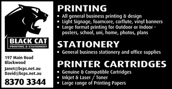 Black Cat Printing and Stationery - Blackwood