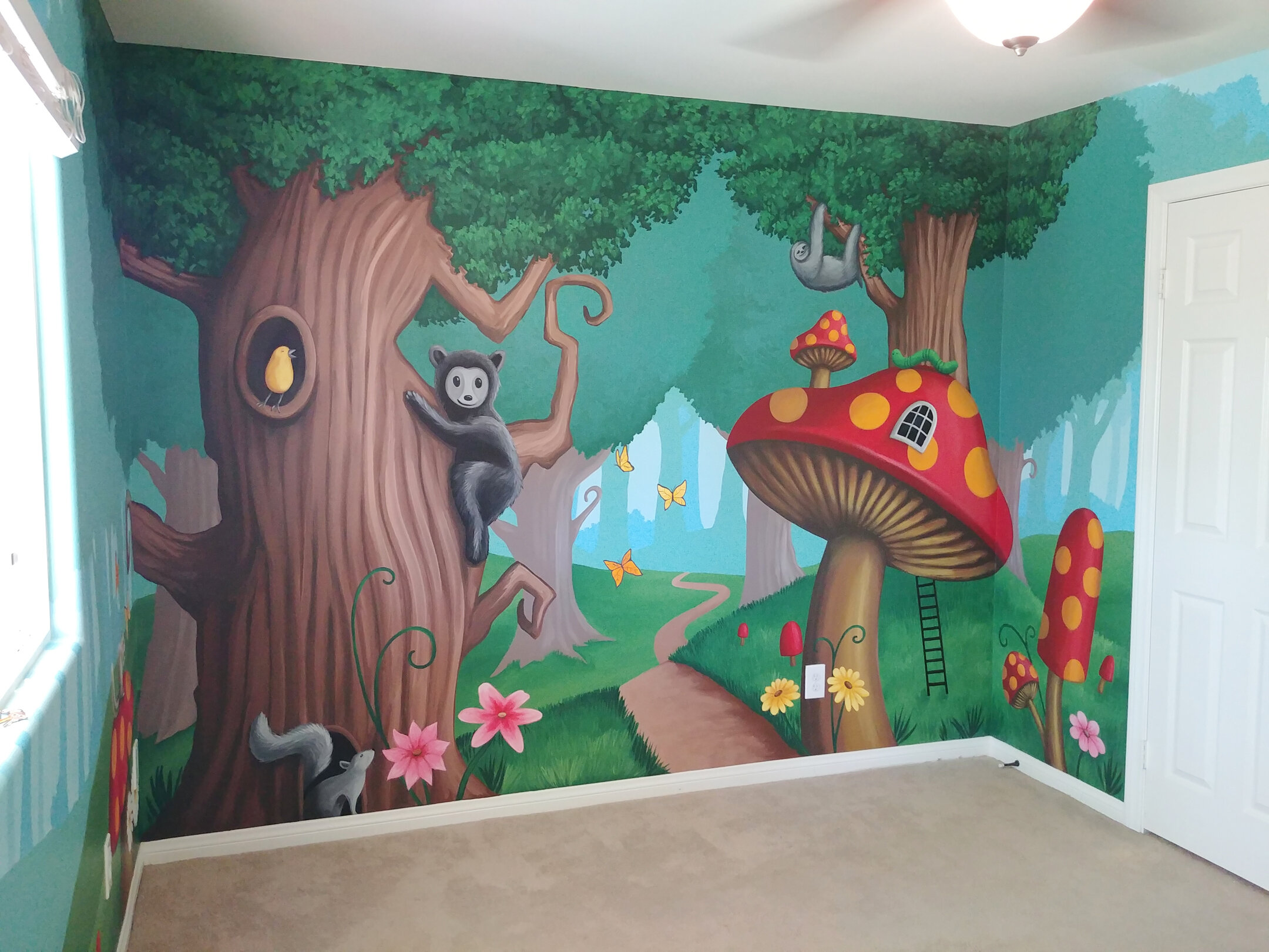 Hand Painted Wall Art Murals For Nursery Home L Star Murals