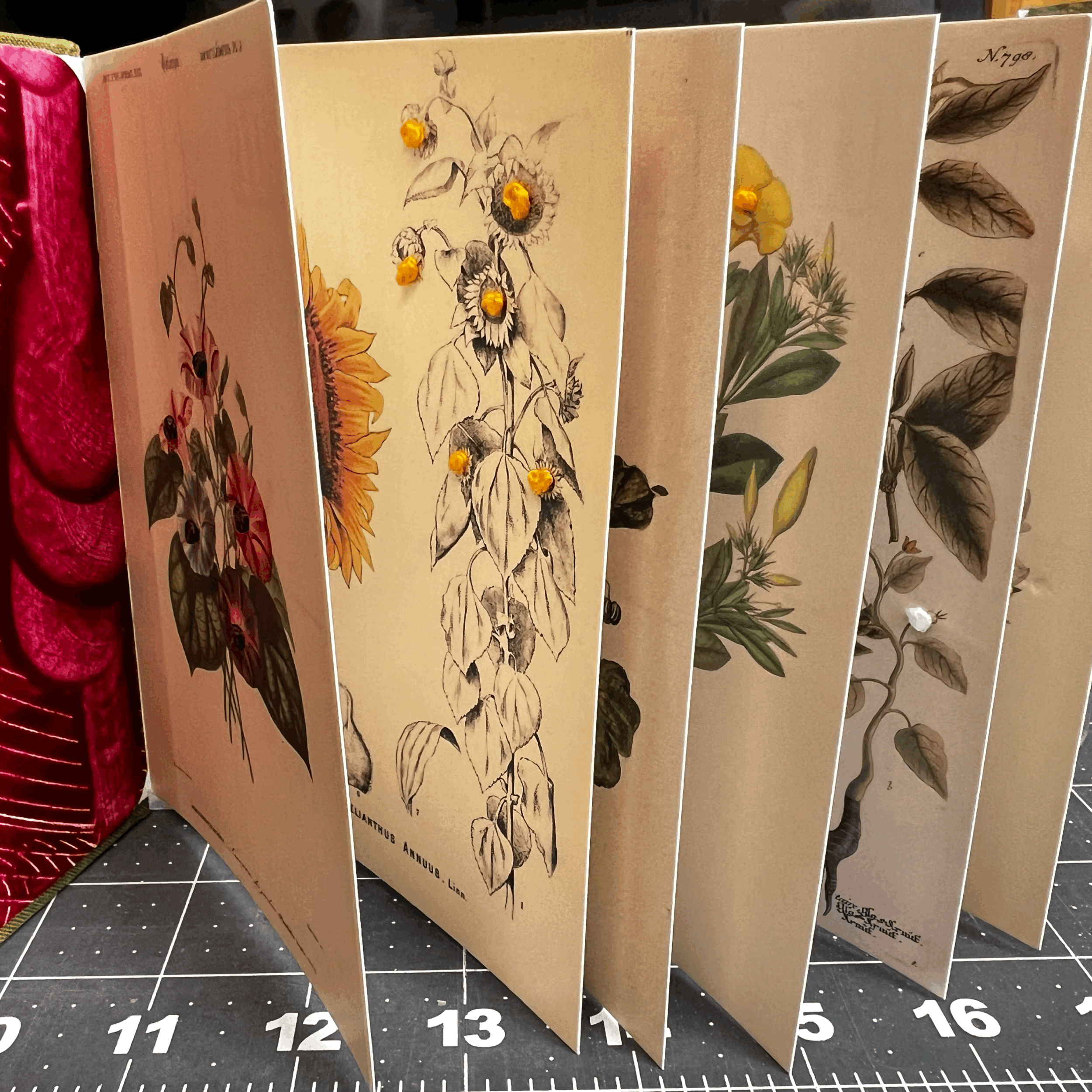 Vintage Floral Postcard Book