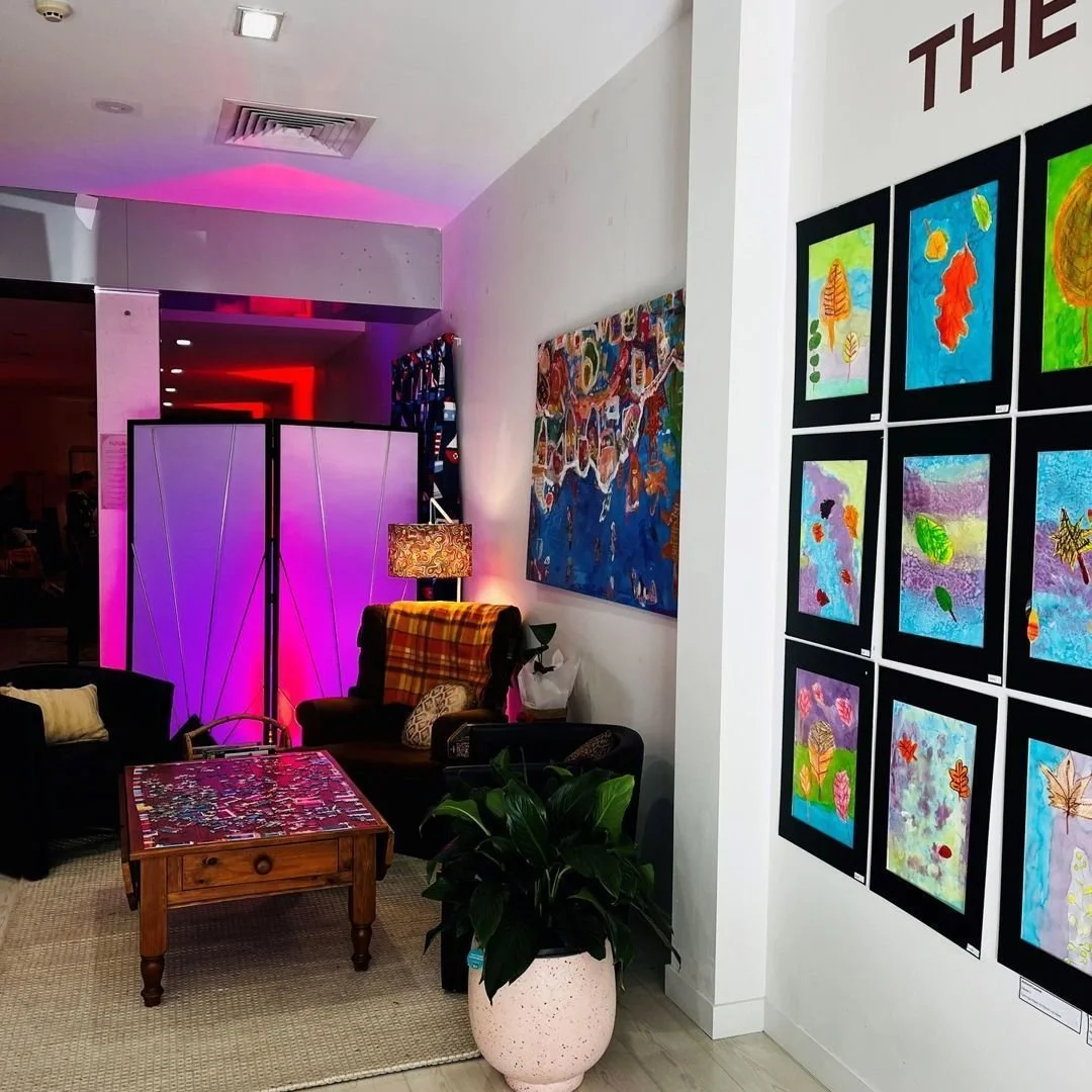 During lunchtime, we visited The Lounge on Brisbane Street, a bustling community hub of activities created by Launceston Central over winter.

Inside, there was music playing, people of all ages chatting and enjoying their lunch, board games, artwork