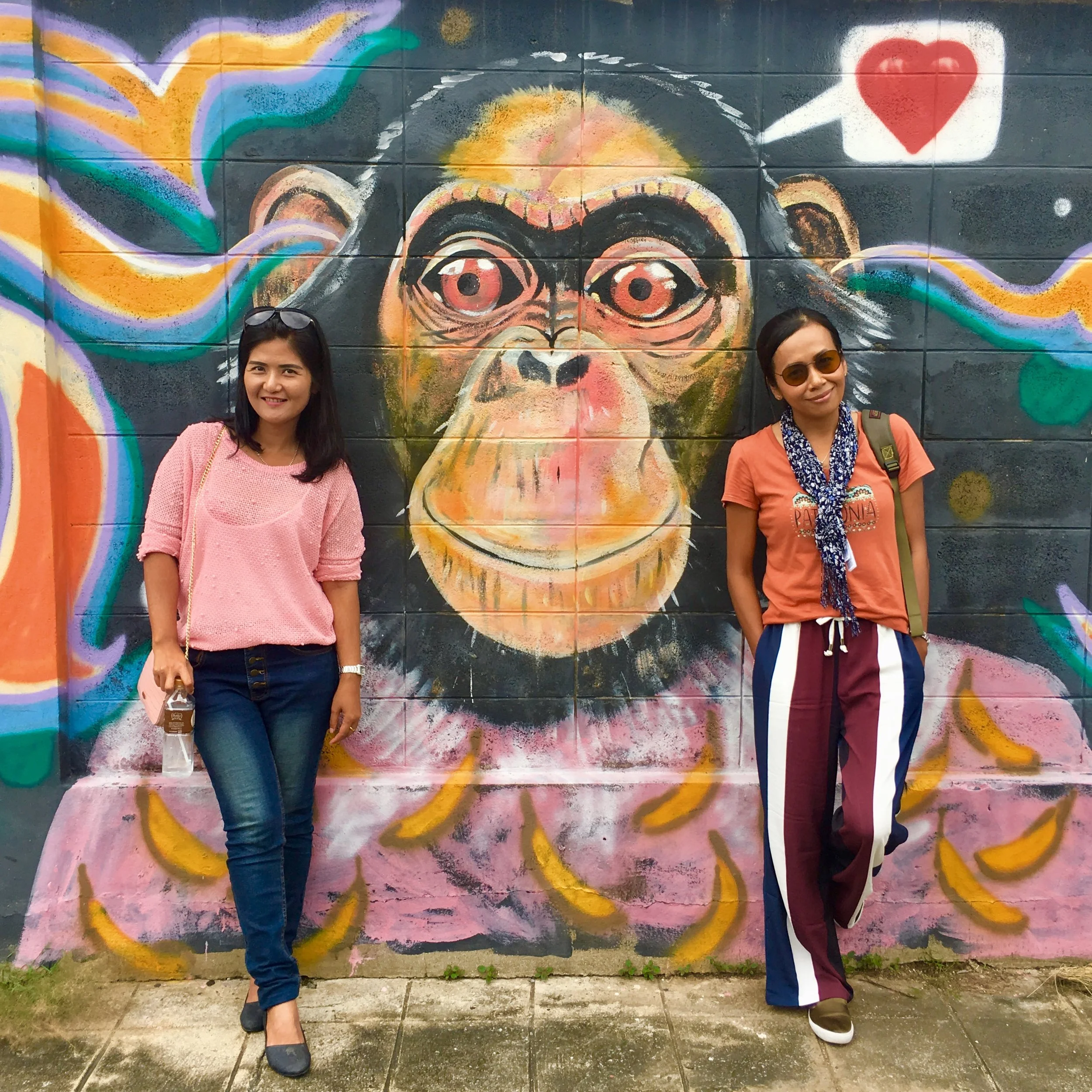 Rose (left) and Renu (right) with a friend in the middle