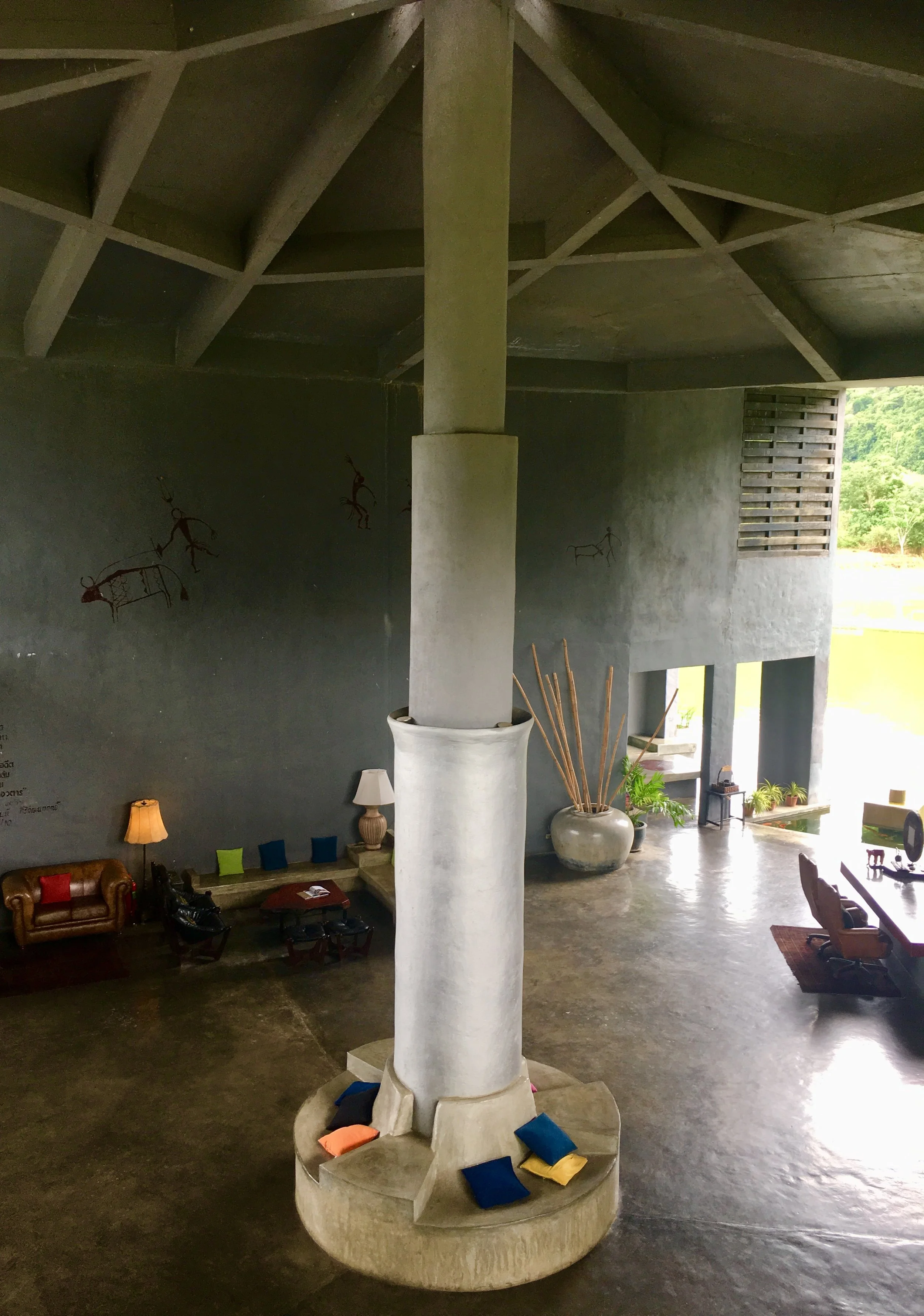 Another view of the amazing lobby and ceiling