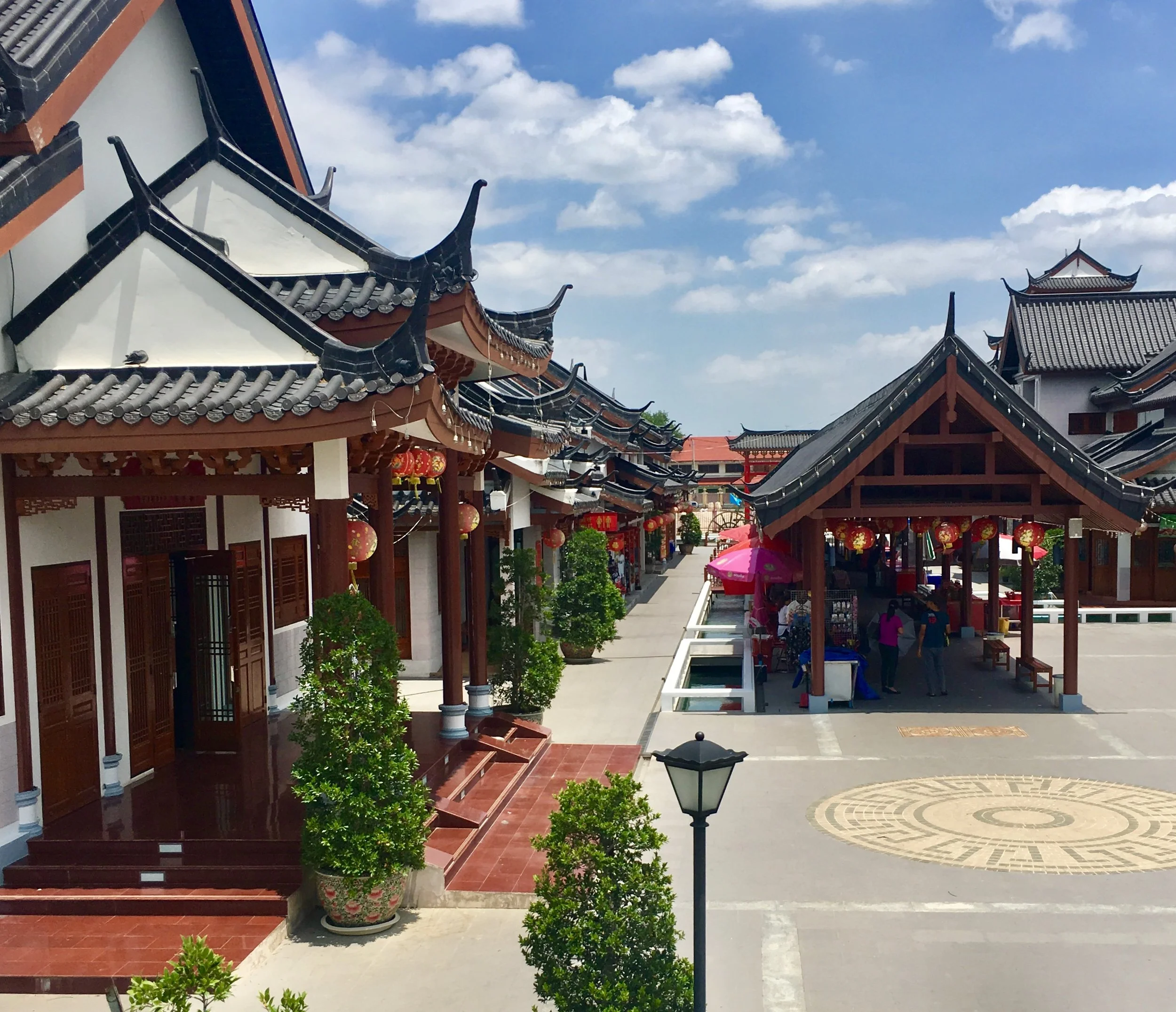Celestial Dragon Village is home to a small replica Chinese town with several restaurants and shops