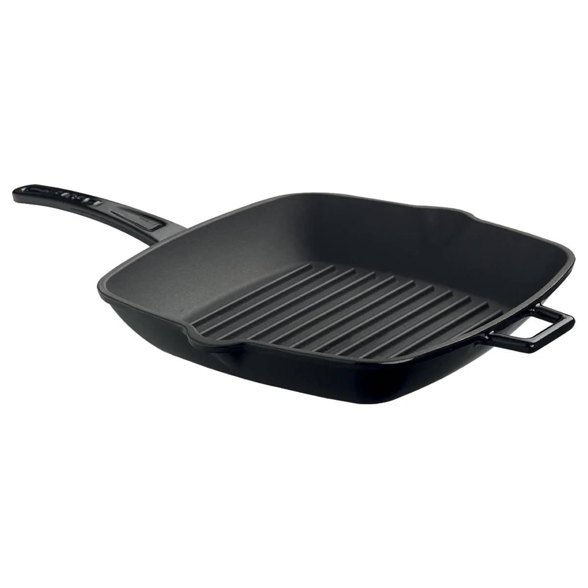 Grill Pan, integral w/ metal handles. Dimension 28x28cm. Black