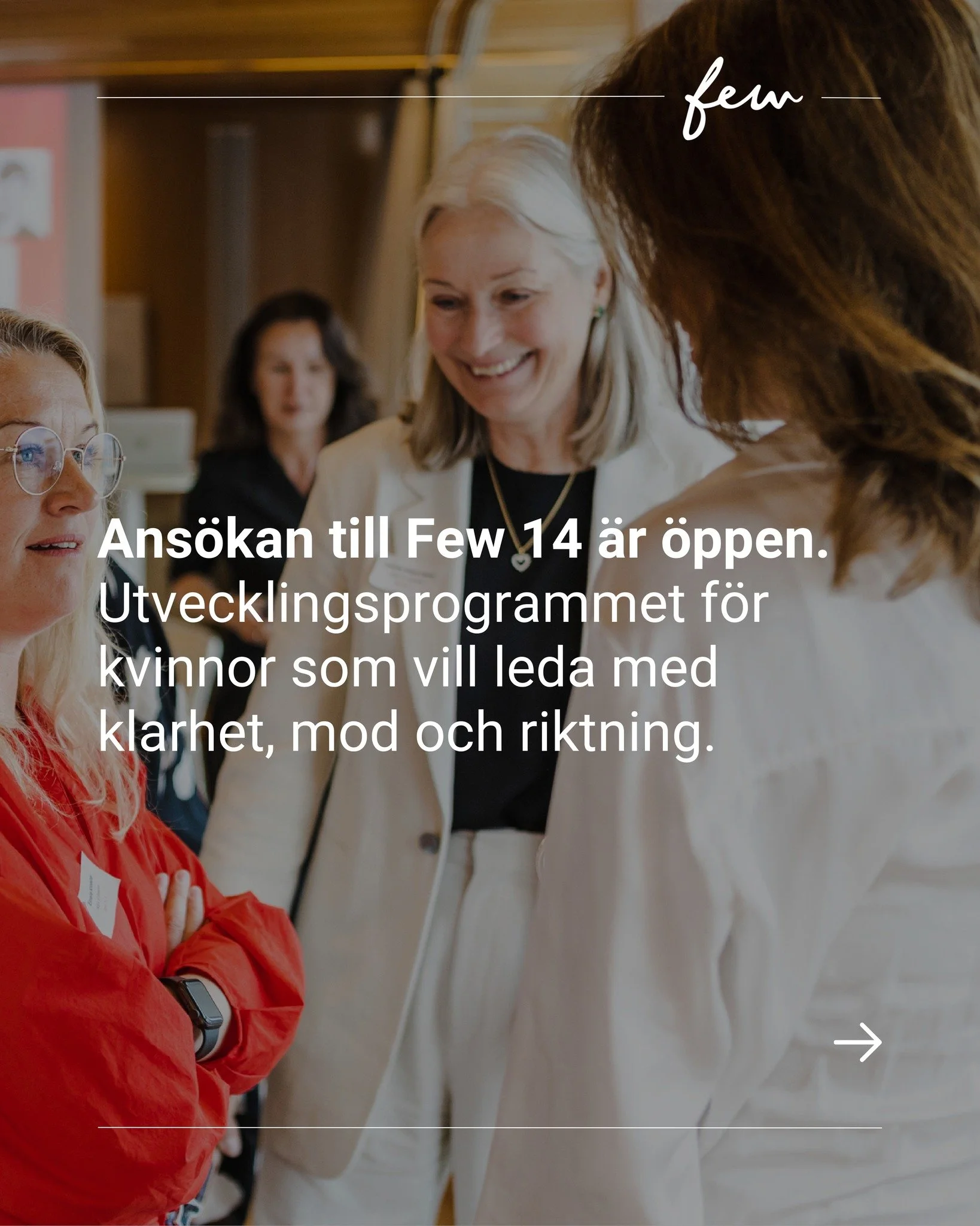 N&auml;r ledarskap blir som mest komplext r&auml;cker det s&auml;llan med fler verktyg. Det kr&auml;ver sj&auml;lvinsikt, mod och f&ouml;rm&aring;gan att leda inifr&aring;n.

📕 Few &auml;r ett 18-m&aring;naders program f&ouml;r kvinnor som leder och