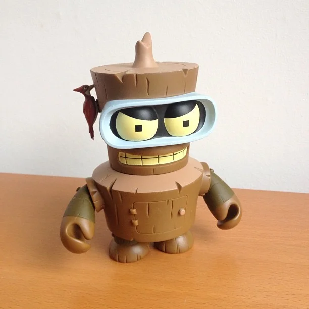 Wooden Bender from "Obsoletely Fabulous" (Futurama, S4E14) who, in my house, is referred to as "Craft Bender"