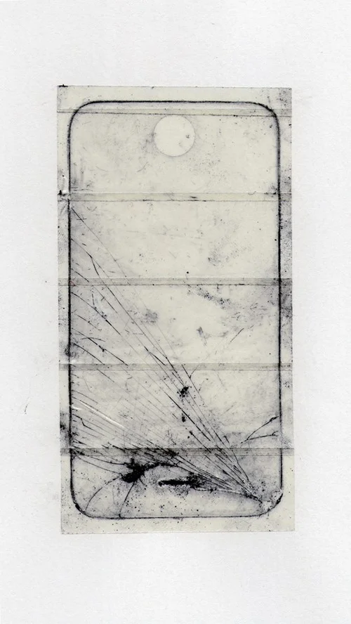 Graphograph Graphite, sellotape, iPhone; 2015
