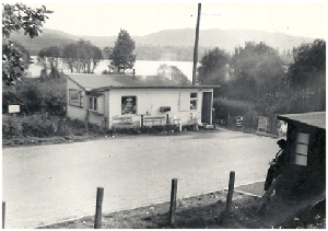 The corner shop and bus shelter