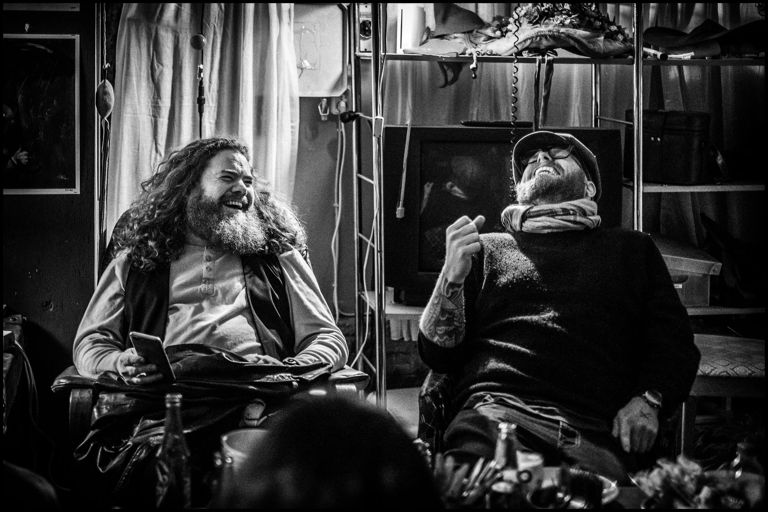 Gramps och Barba i logen på Kajskjulet i Halmstad.