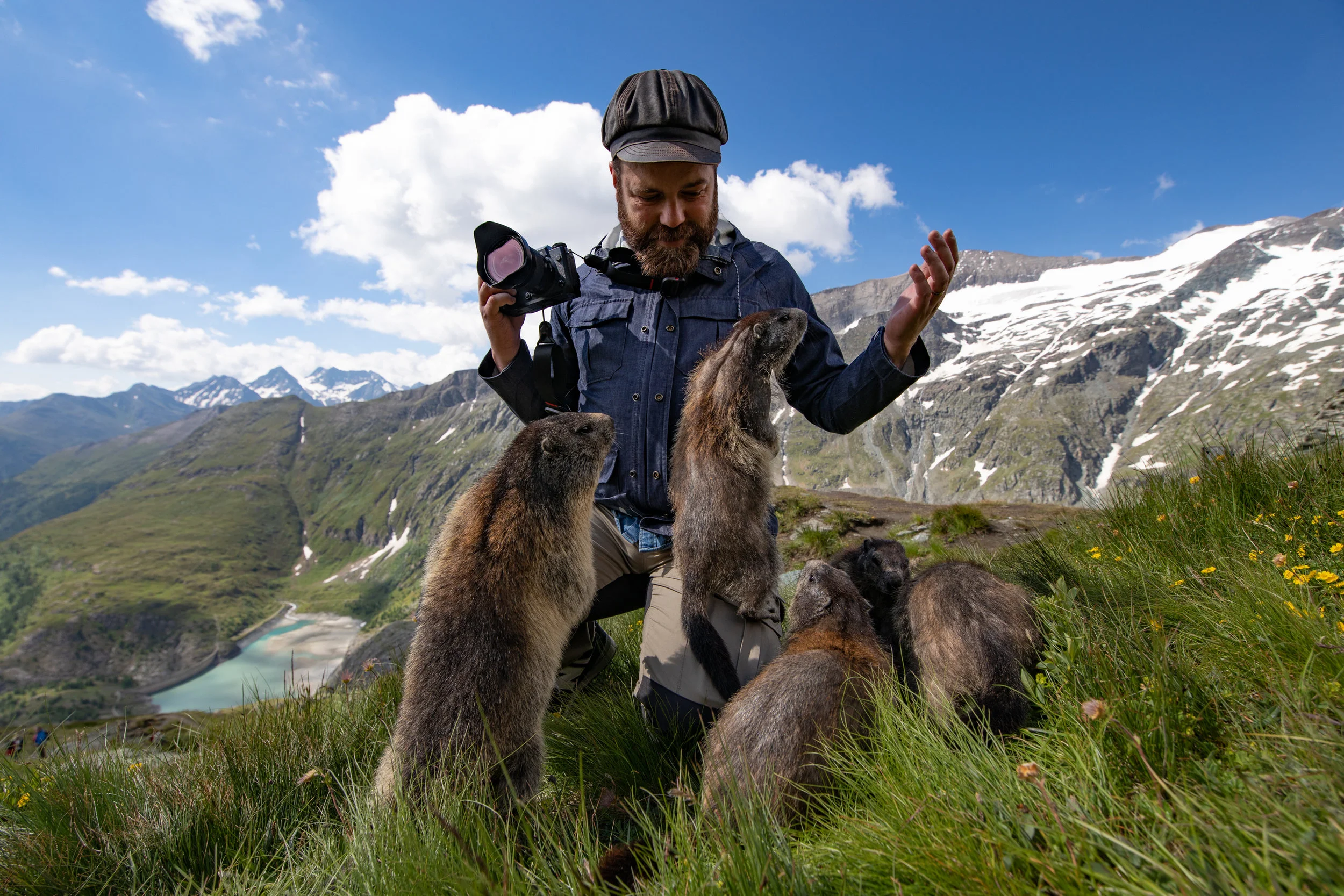 Det här är jag och en massa murmeldjur.Foto: Marisol Correa.