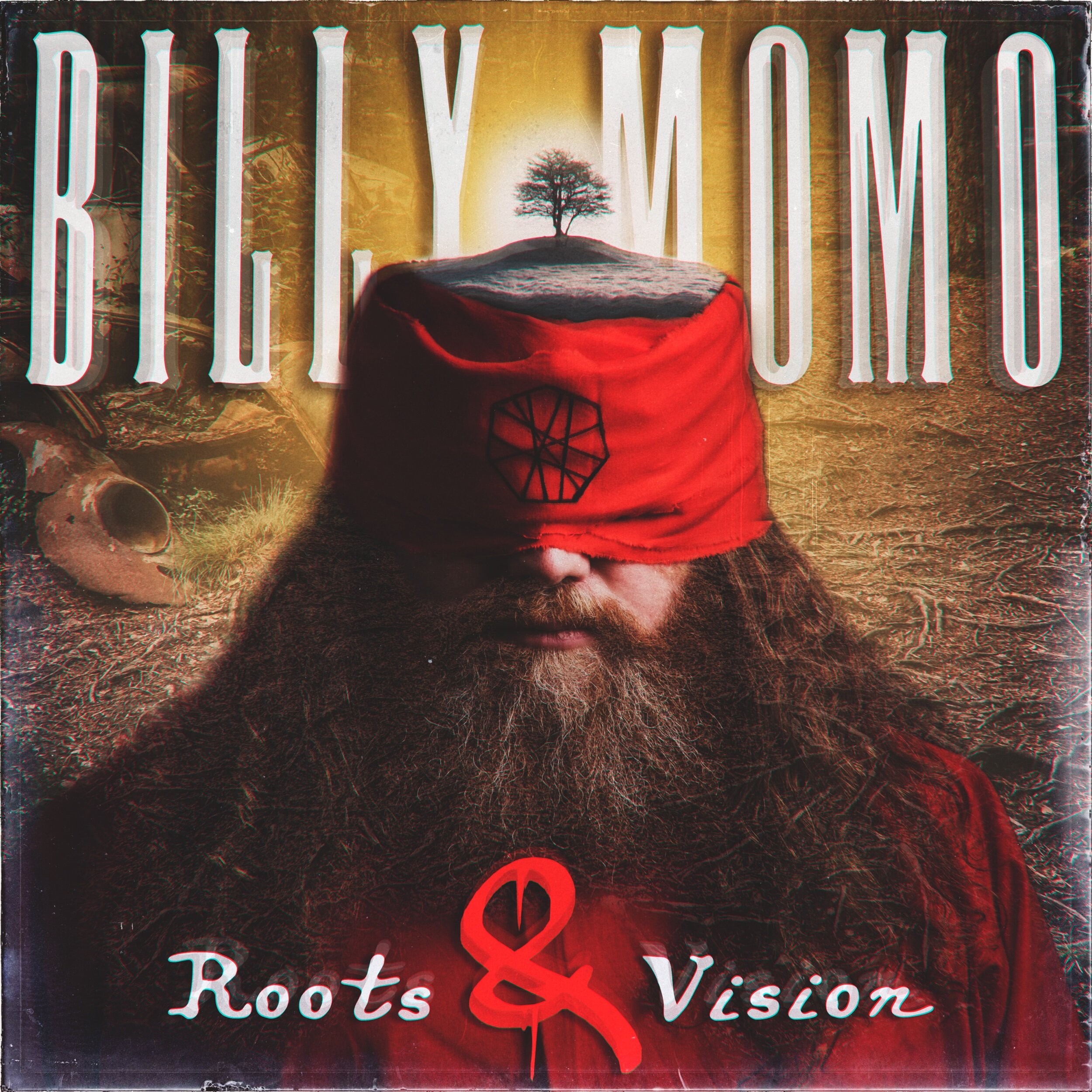 Billy MomoOmslaget till ‘Roots &amp; Vision’, som släpptes 2019. Ett slags kollage av bilder som jag tagit, sammanfogade till nåt slags konstverk.