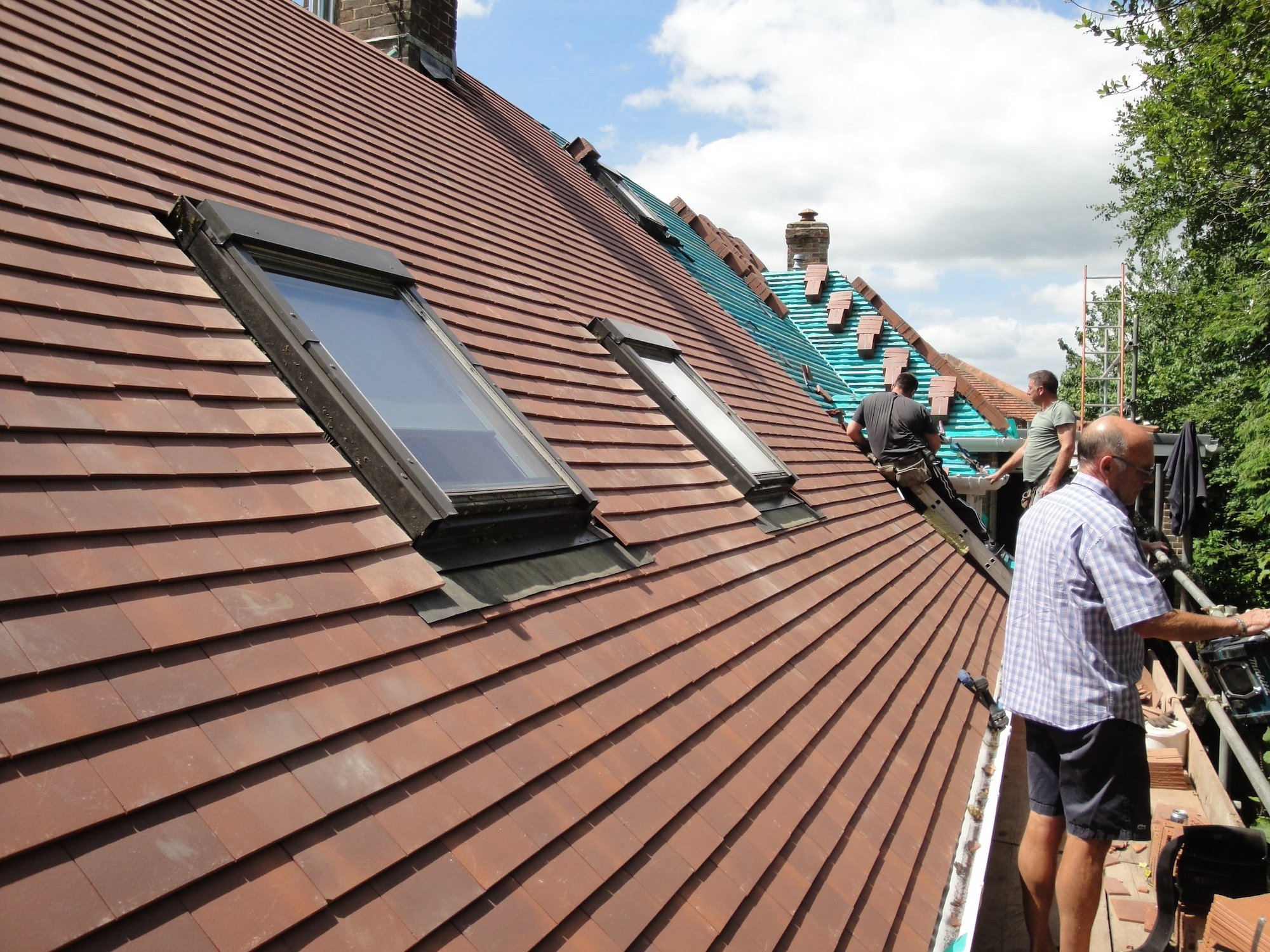 Davids Roofing Wimborne - Mark David on the roof.jpg