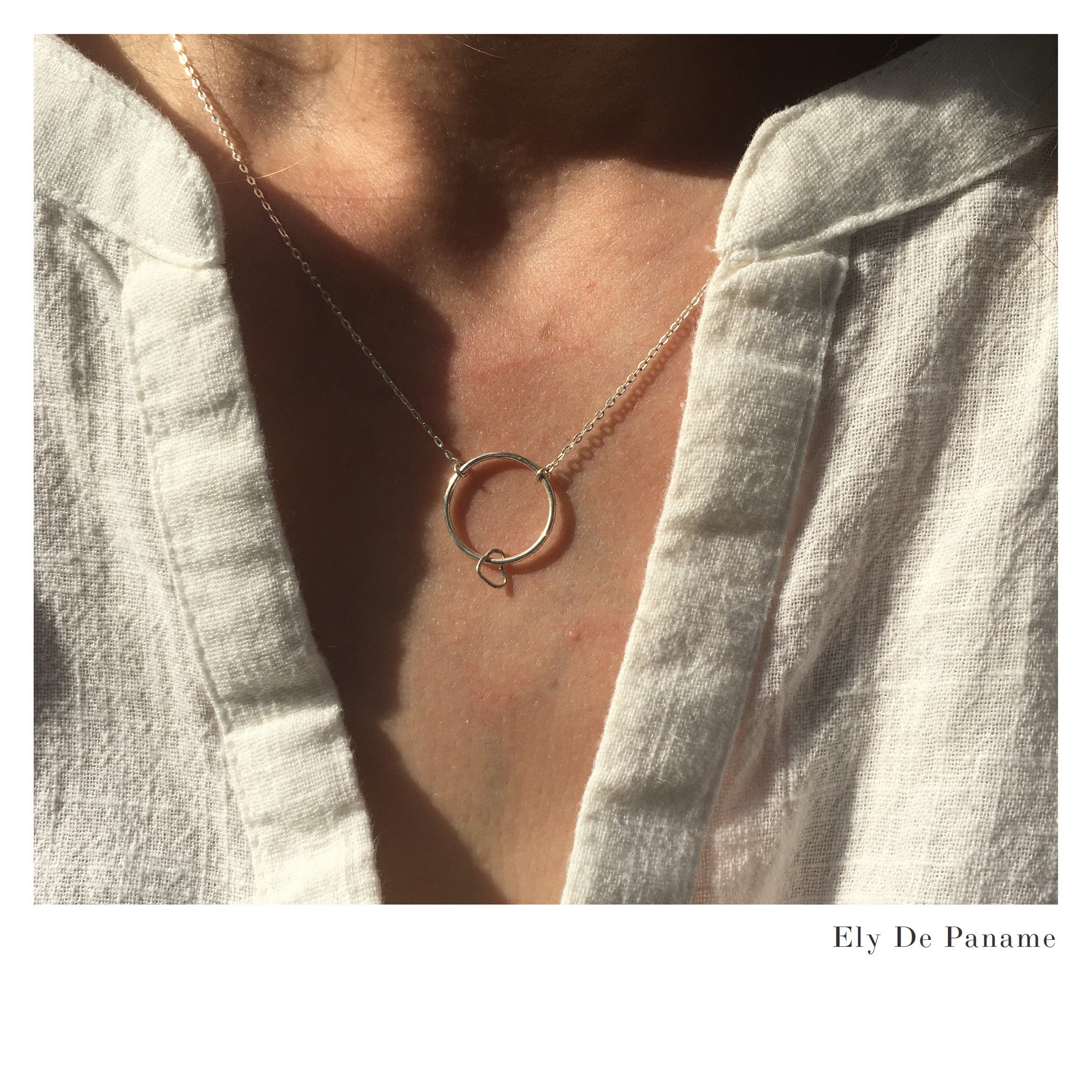 Collier cercle et coeur