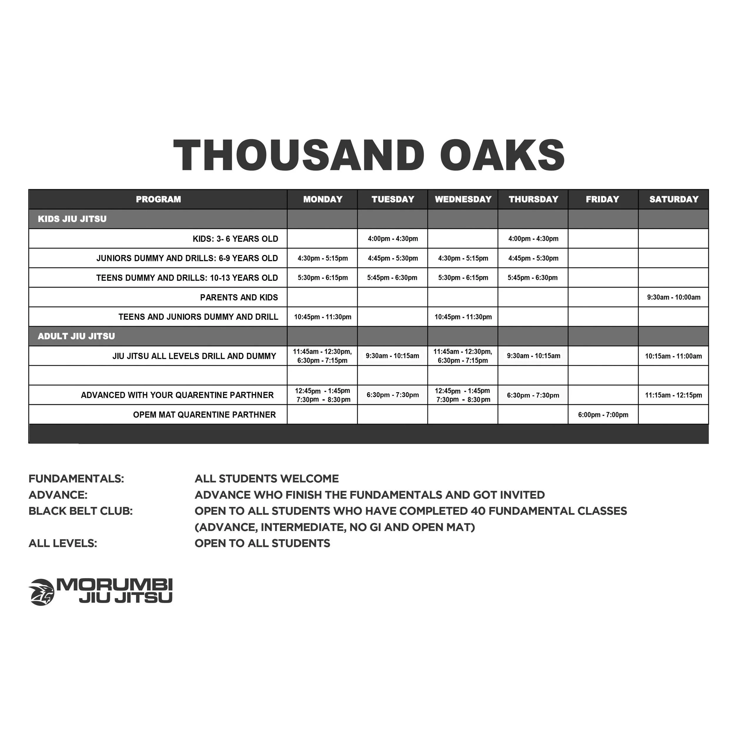 New Schedules Updated