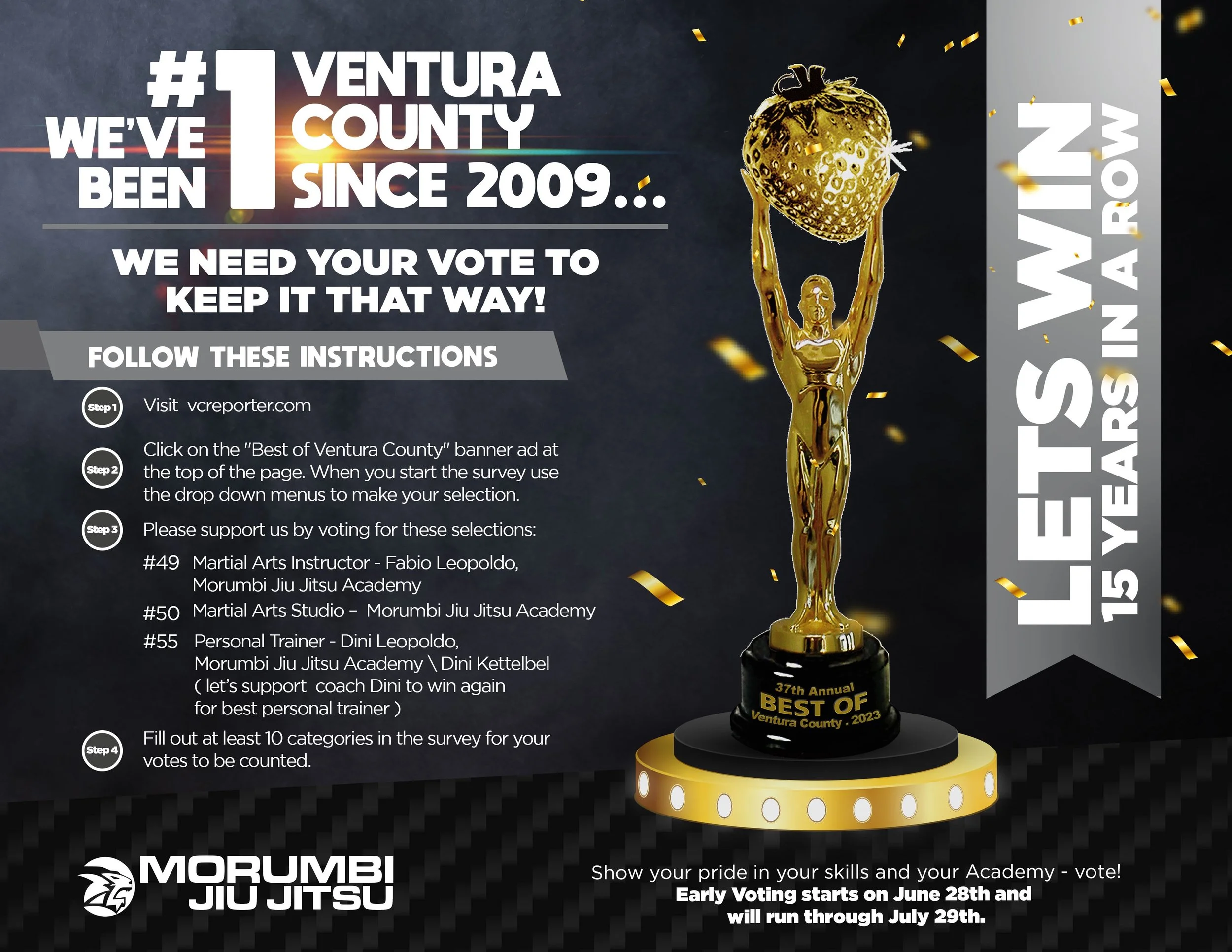 Vote for Morumbi Jiu Jitsu Academy  for Best of Ventura County 2024