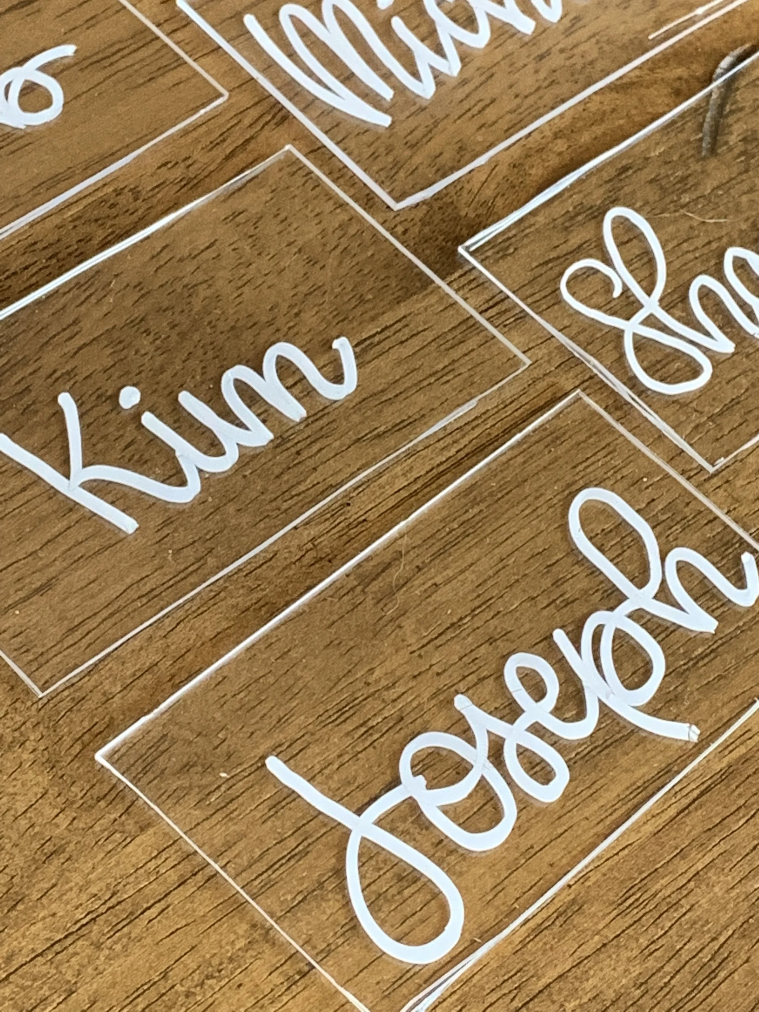 acrylic place cards
