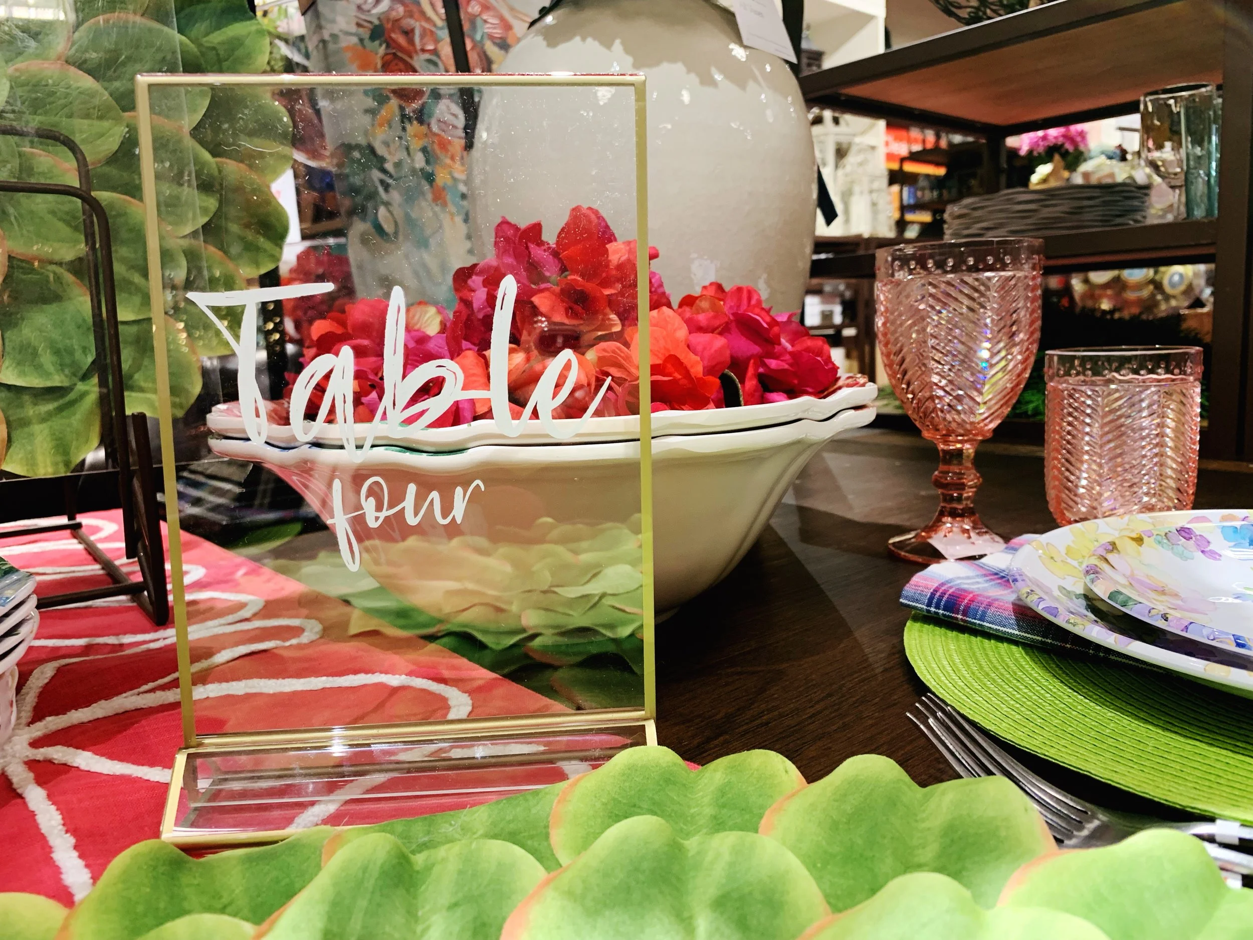 acrylic table numbers