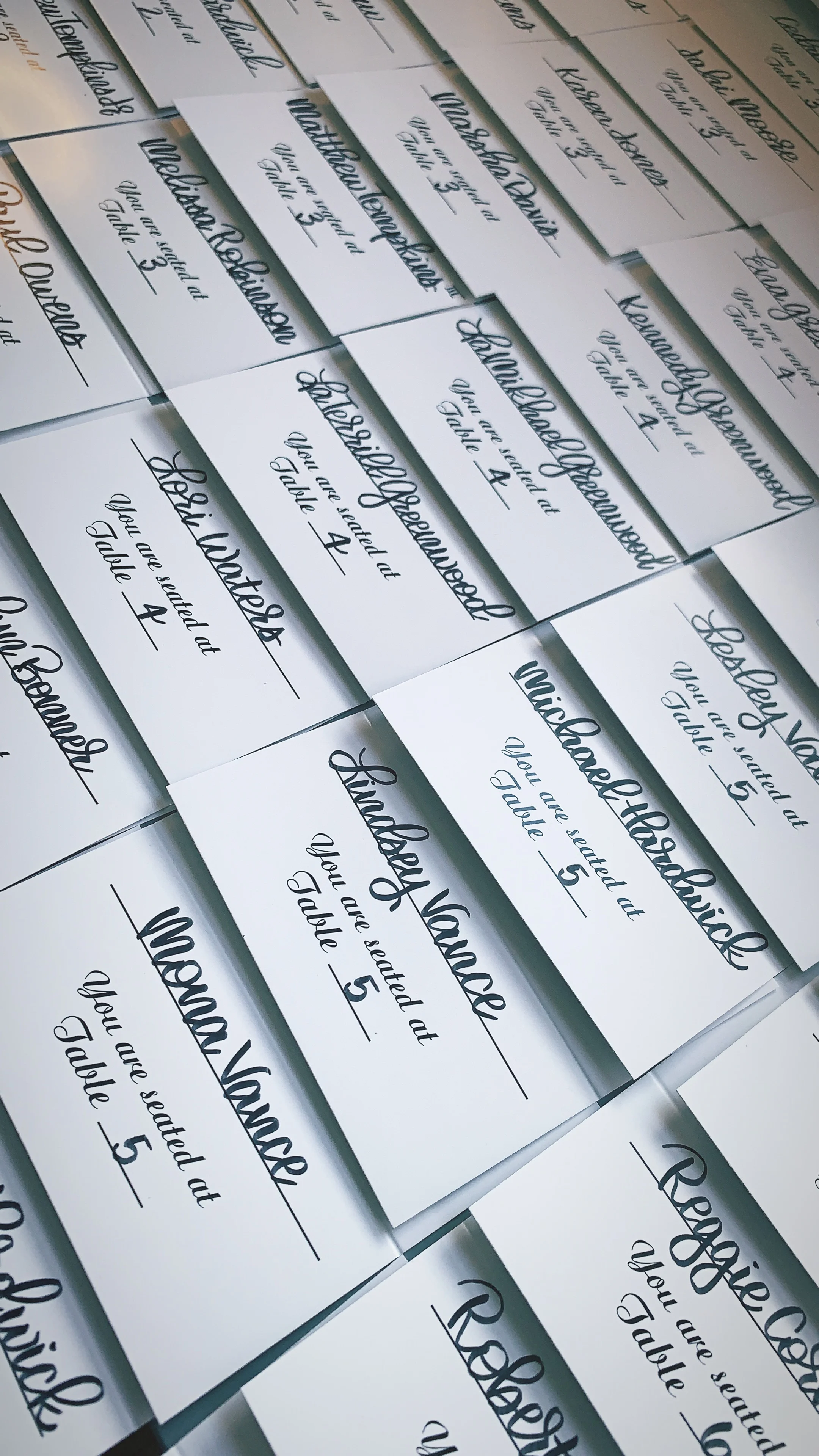 escort cards