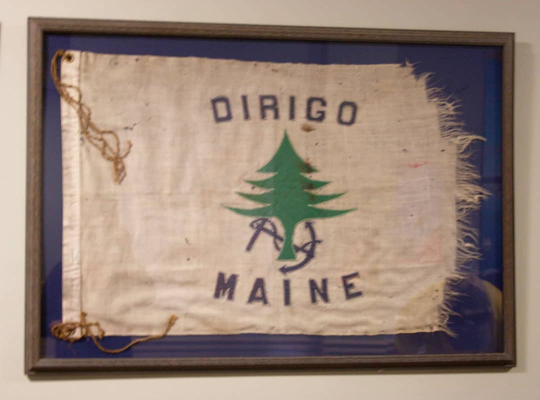 The 1939 Maine merchant and marine flag as it appears today.