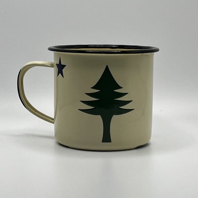 Camo American Flag Enamel Mug - Harvesting Nature