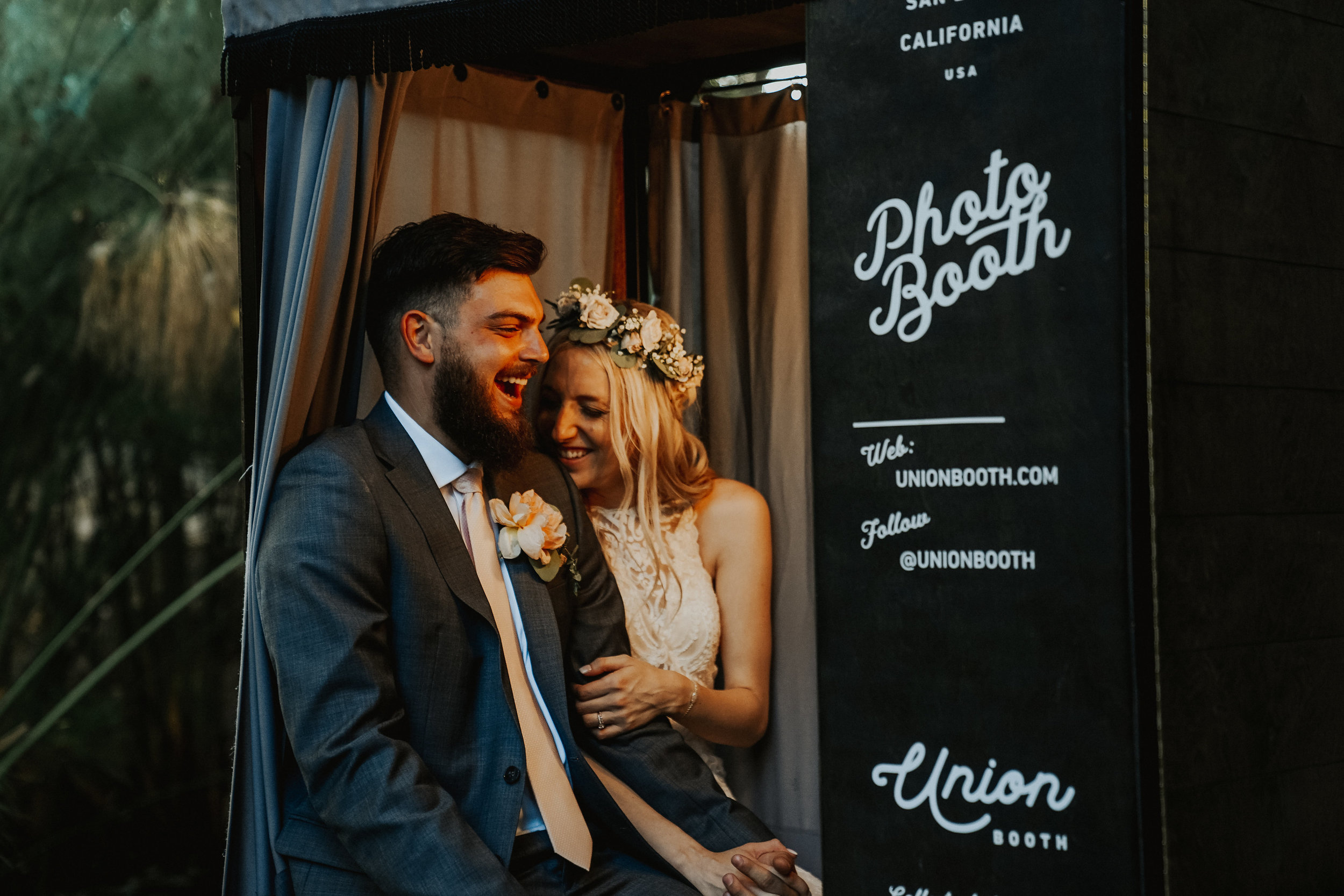 Vintage style wedding photo booth by Union Booth California